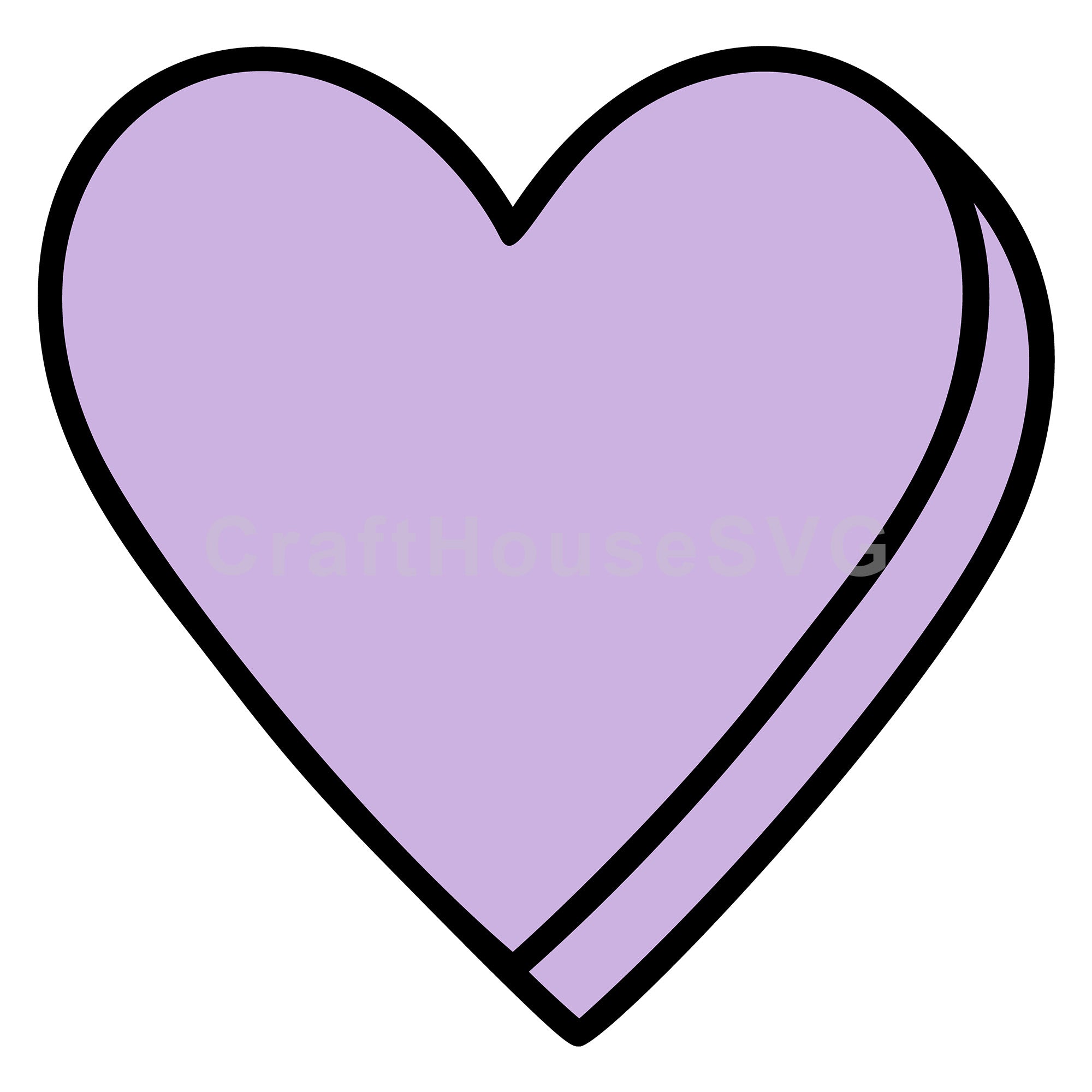 Blank Purple Conversation Heart SVG