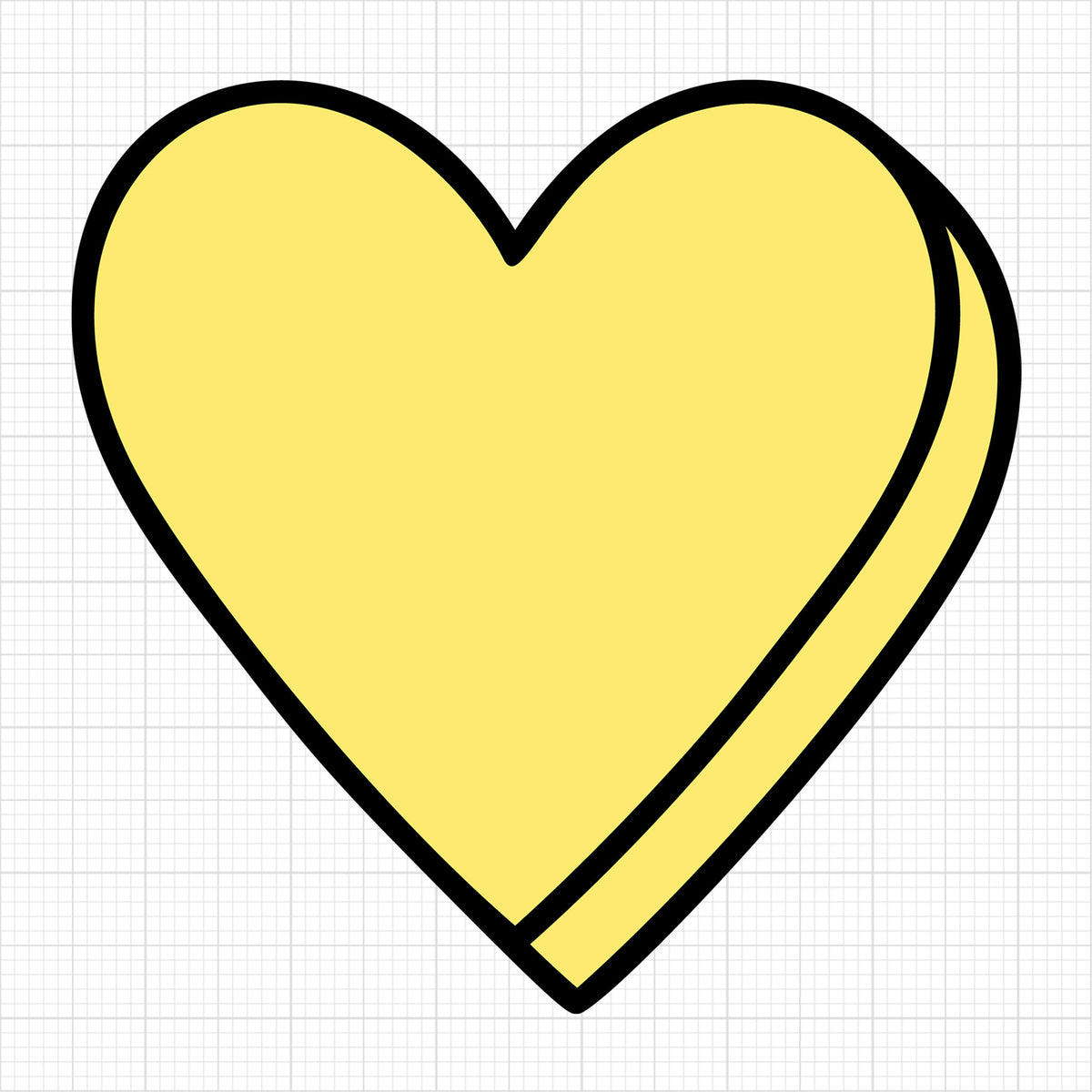Blank Yellow Conversation Heart