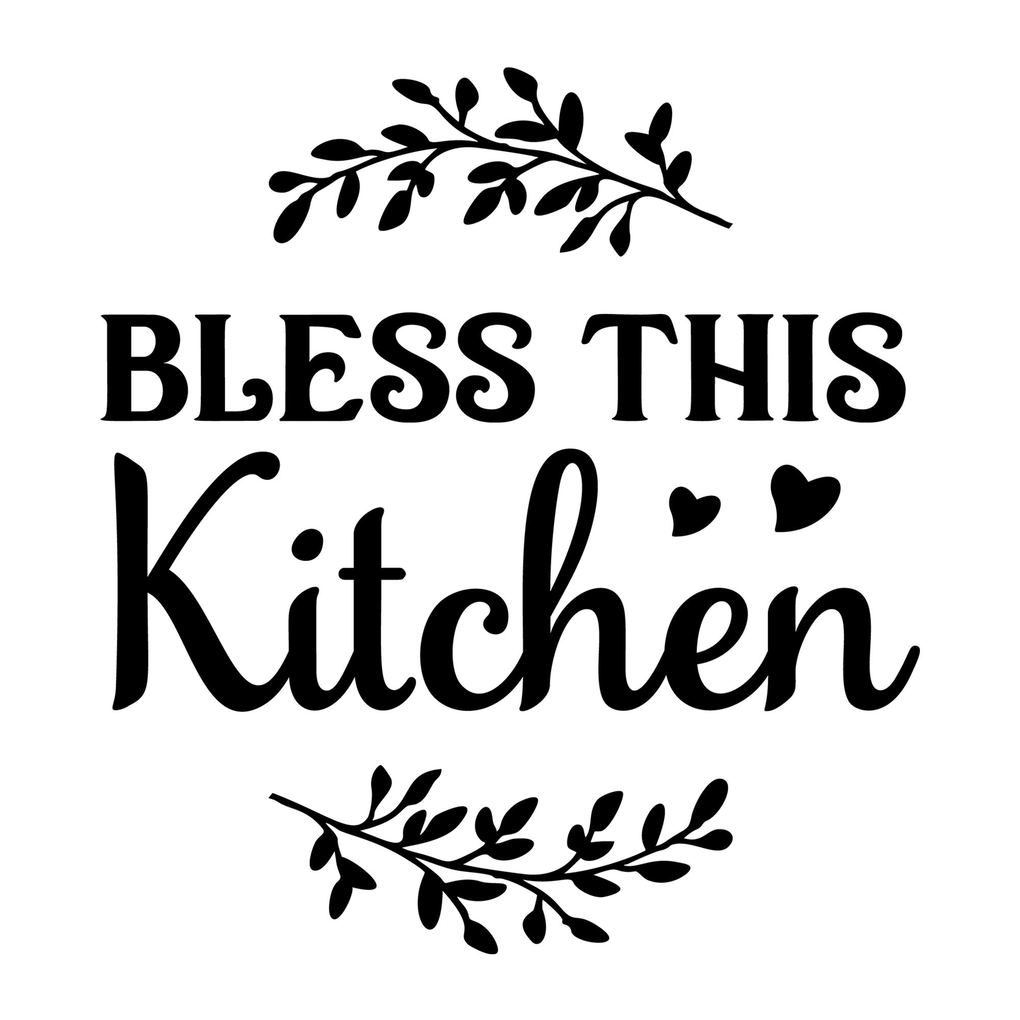 Bless This Kitchen SVG design for Cricut, Silhouette, laser cutting, vinyl, sublimation, and kitchen craft projects.