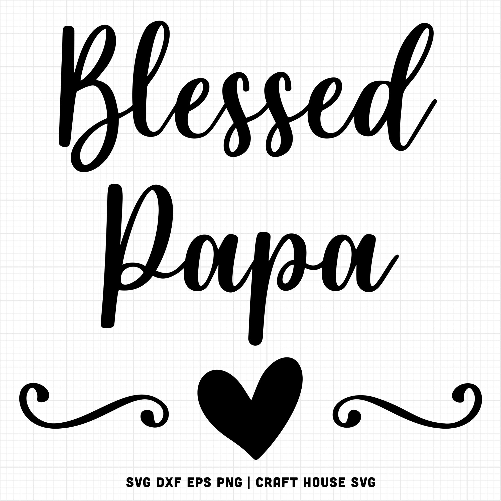Family SVG file | Blessed Papa SVG MF1
