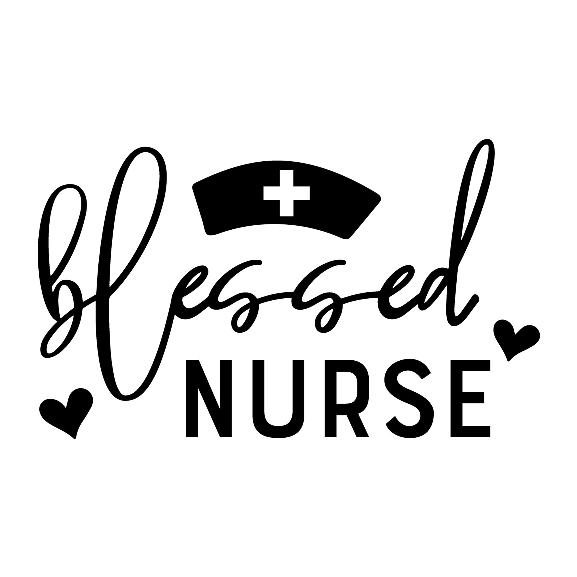 Blessed Nurse SVG design for Cricut, Silhouette, laser cutting, vinyl, sublimation, nurse shirts, decals, mugs, and DIY craft projects.