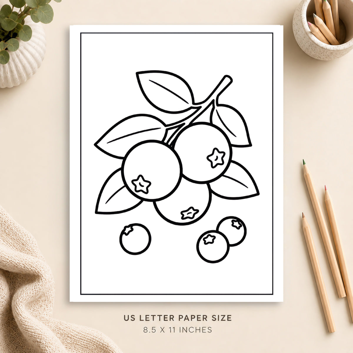 Blueberry Coloring Page 4