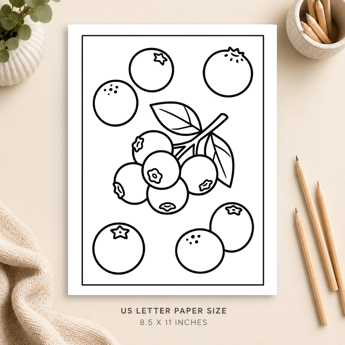 Blueberry Coloring Page 5