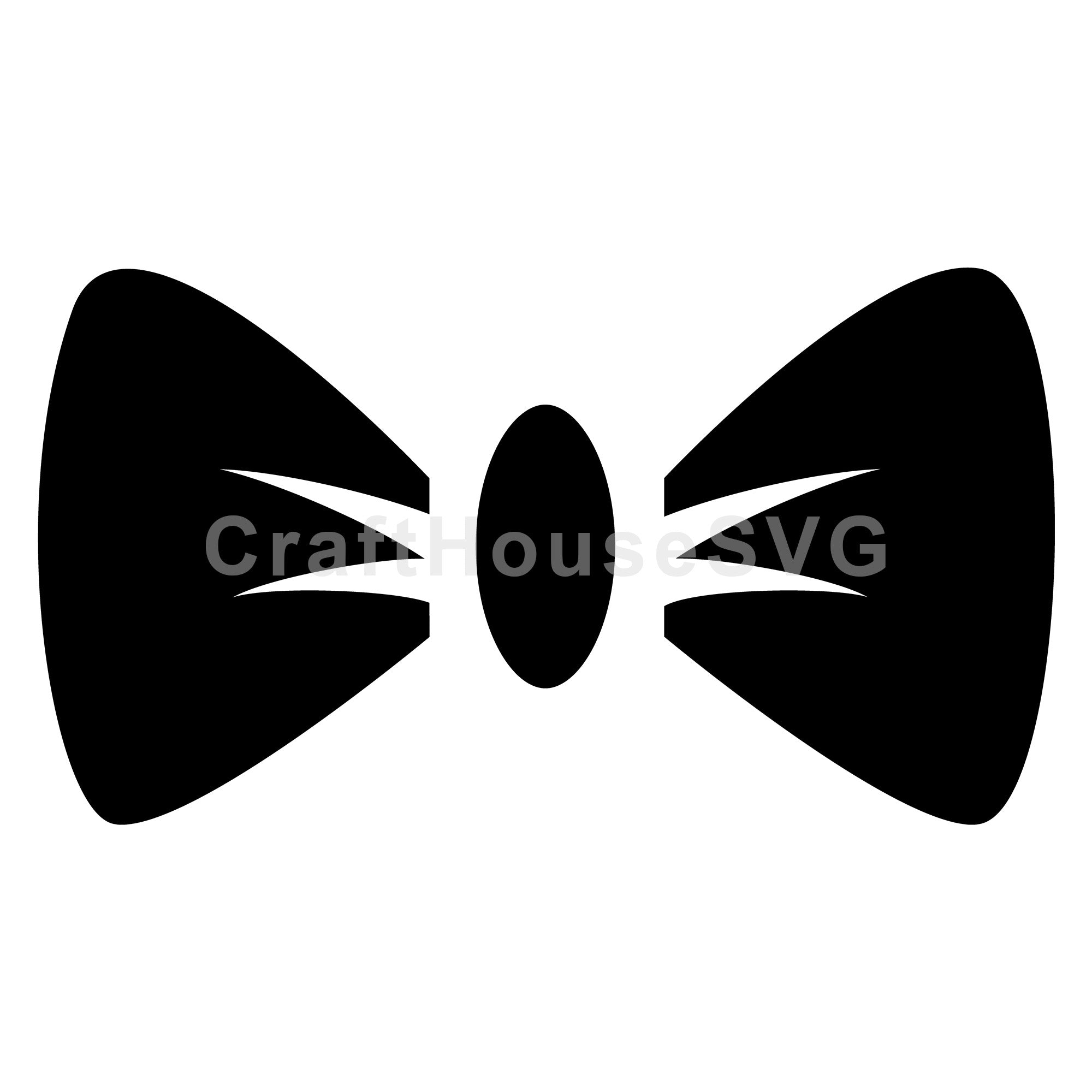 Elegant Oval Bow SVG