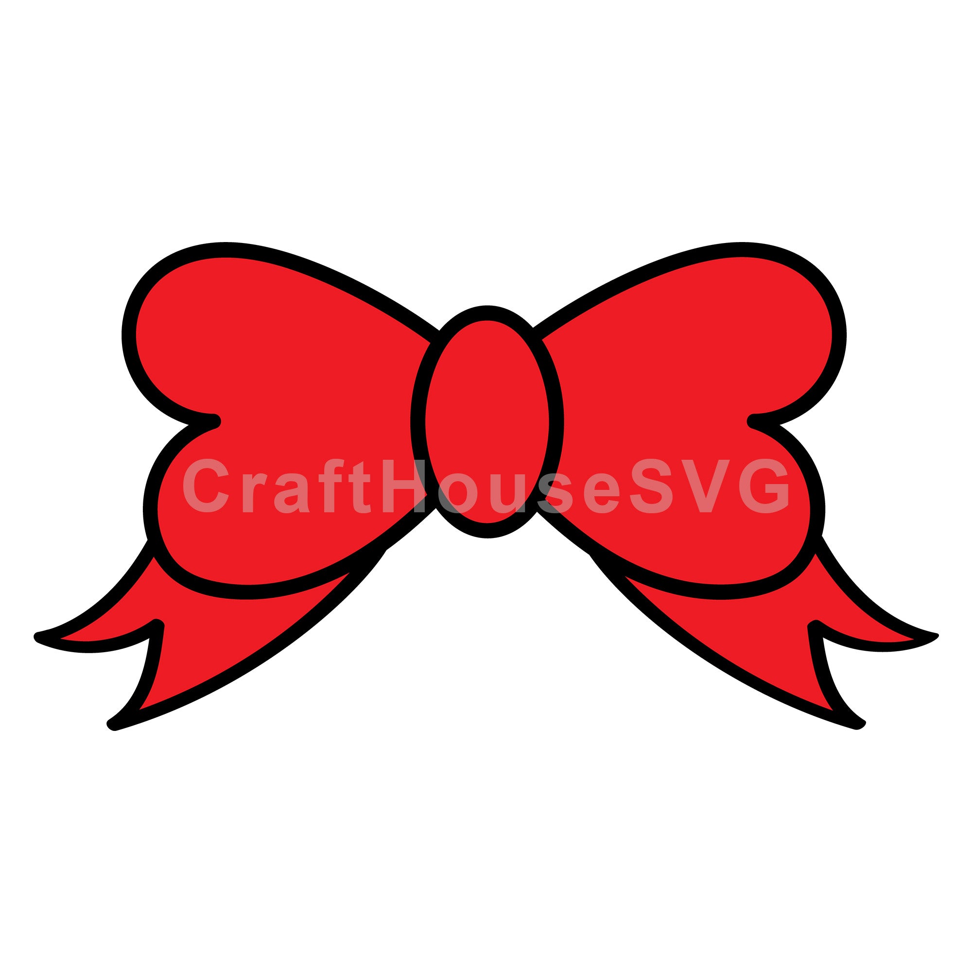 Heart Shaped Ribbon Layered SVG