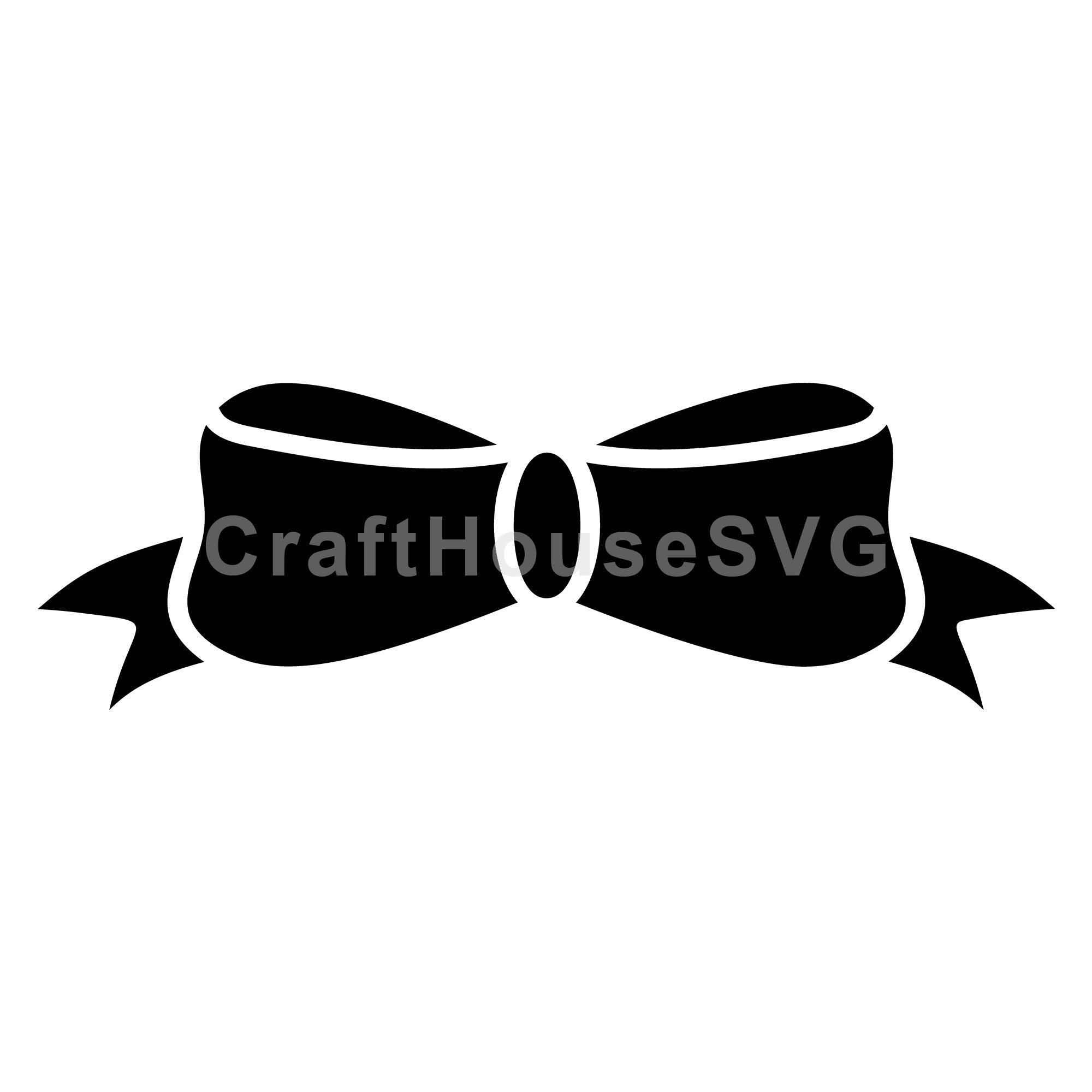 Horizontal Bow with Rounded Ends SVG