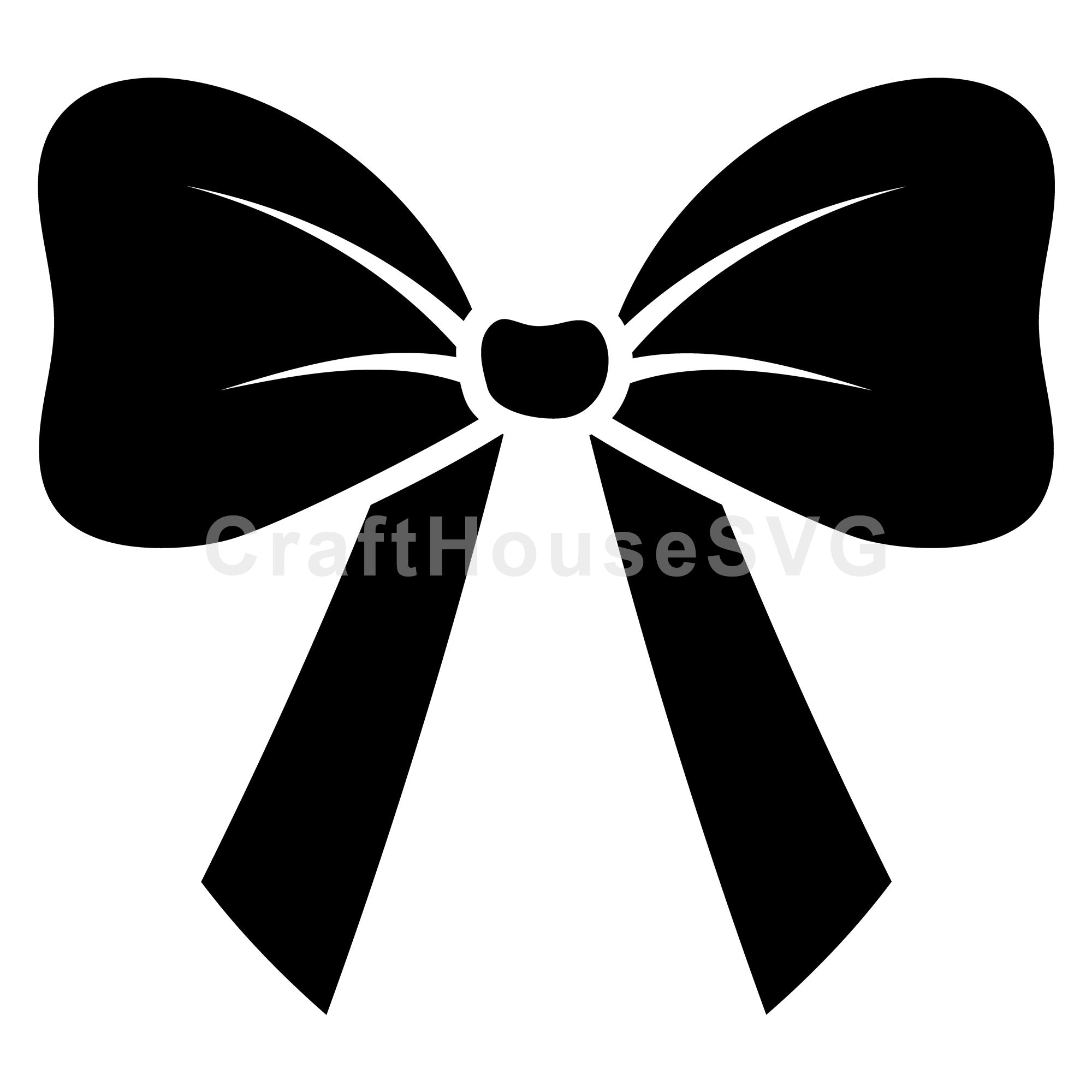 Large Center Knot Bow SVG