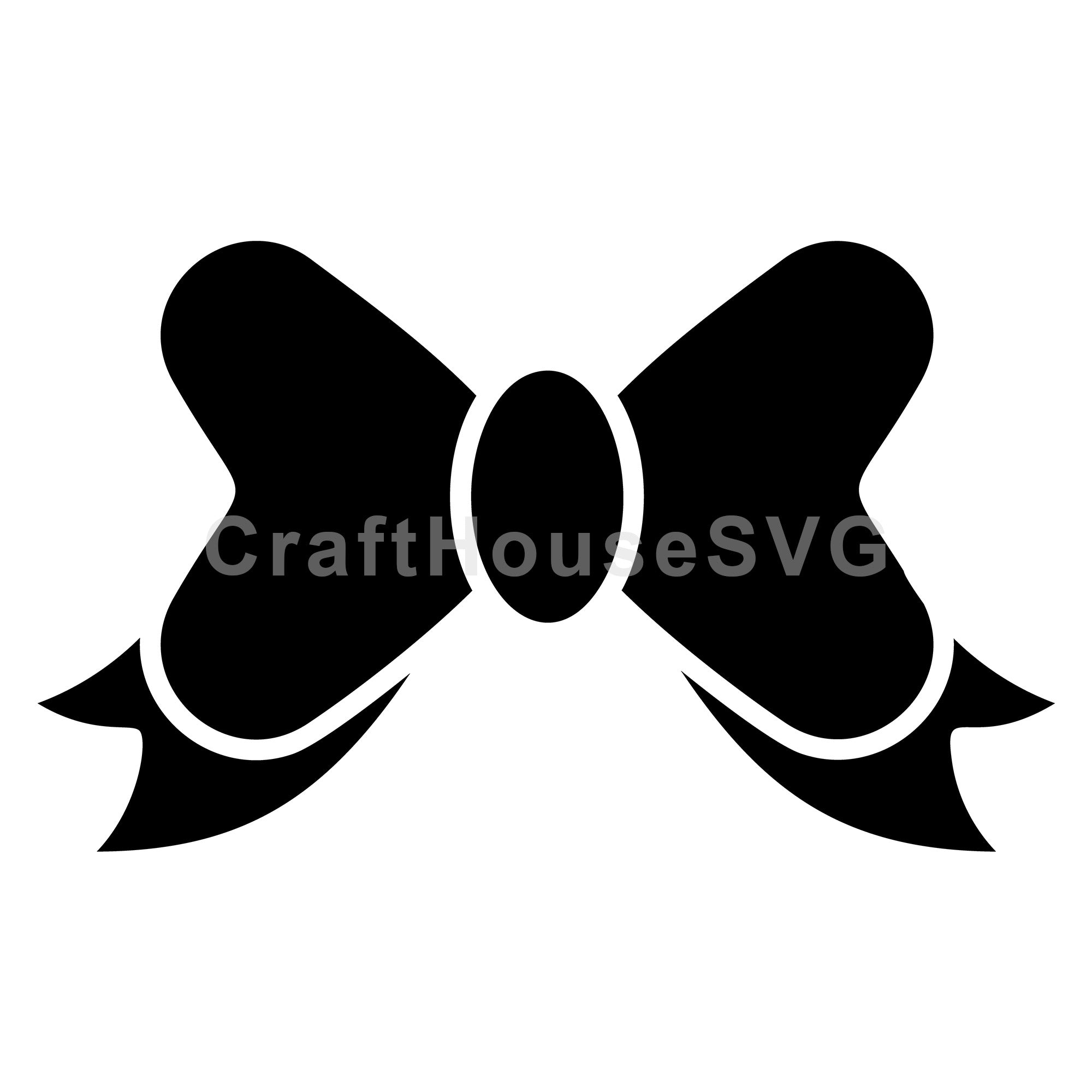 Elegant Heart Bow SVG