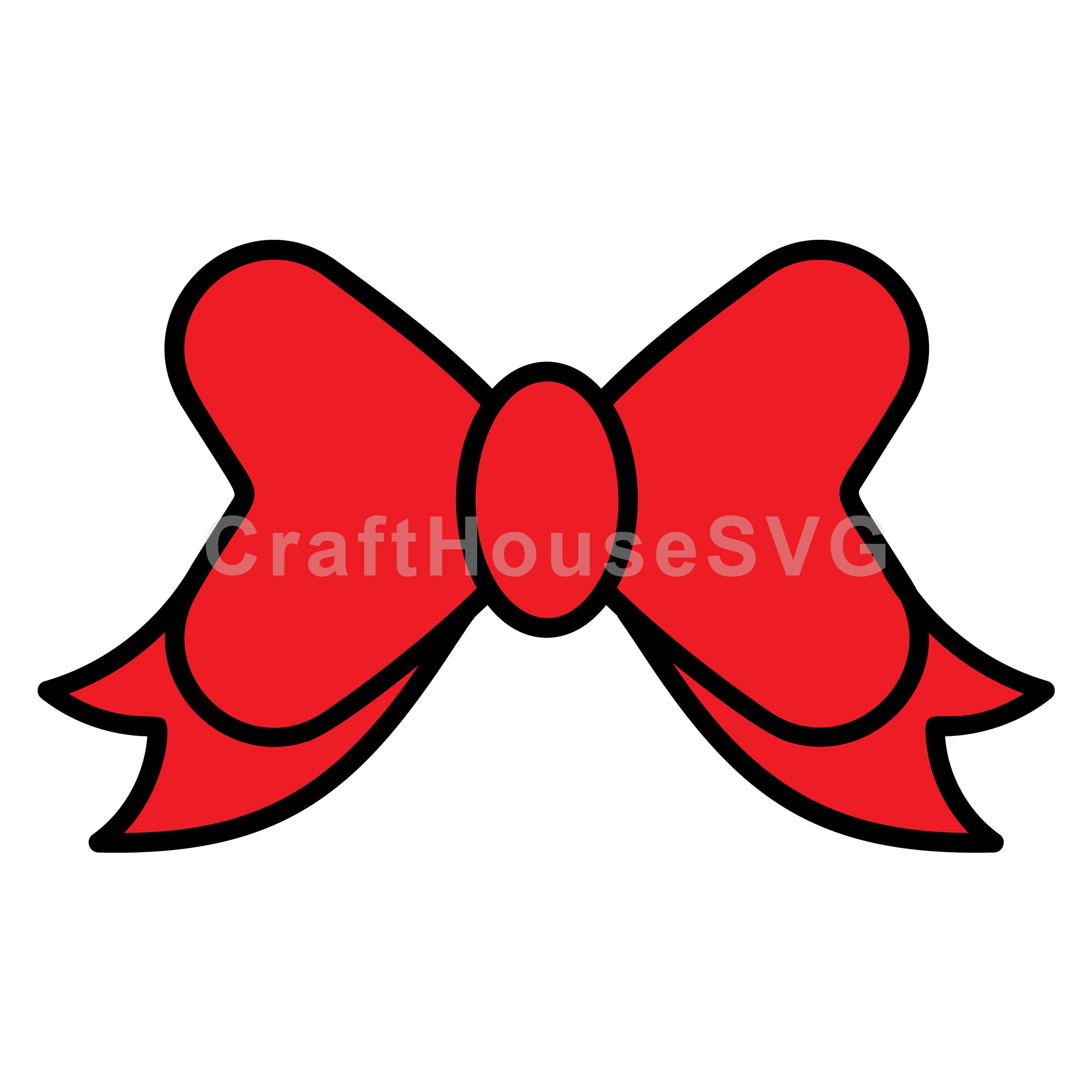 Elegant Heart Bow Layered SVG