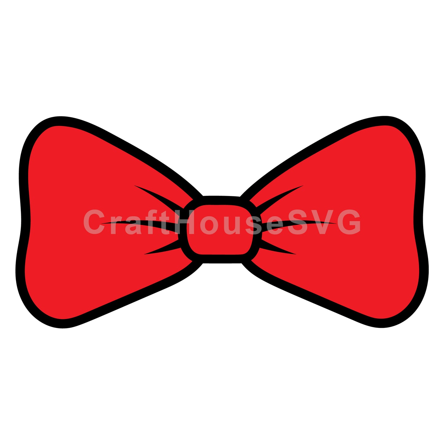 Round Ribbon Bow Layered SVG