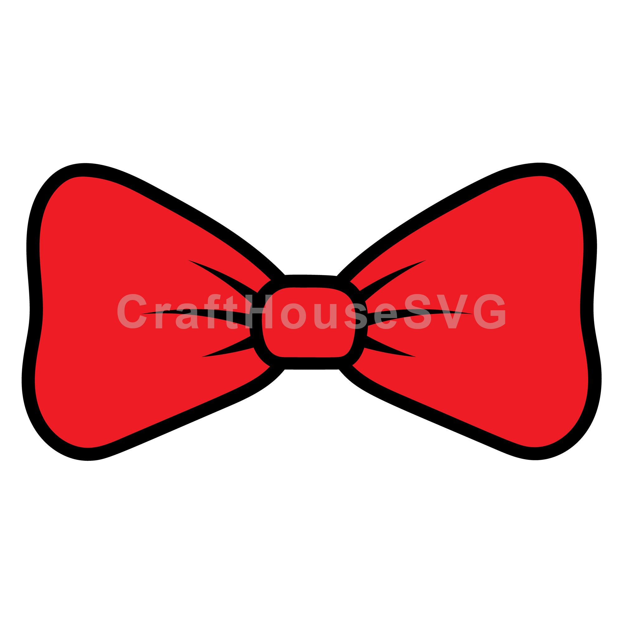 Round Ribbon Bow Layered SVG