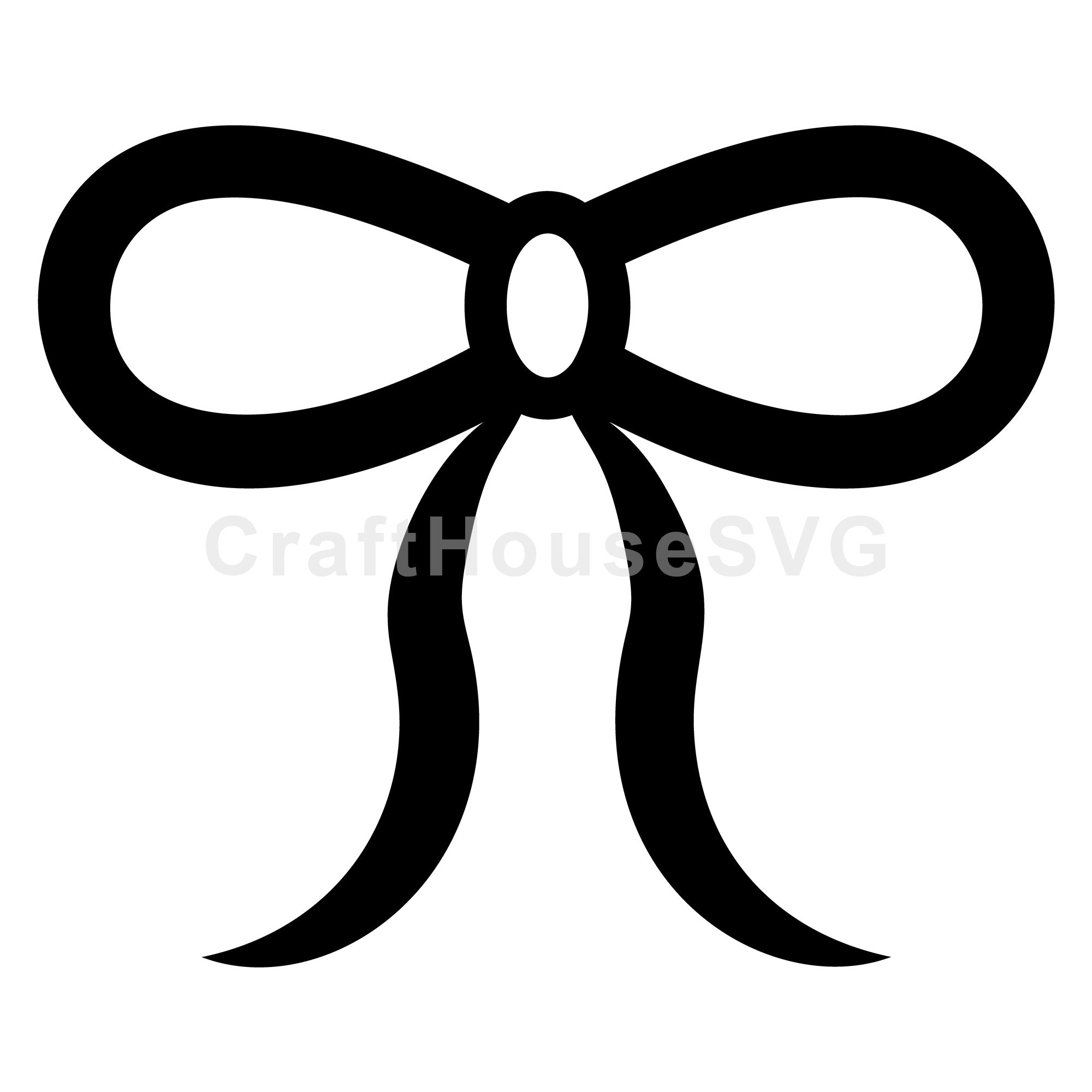 Minimalist Ribbon Bow SVG