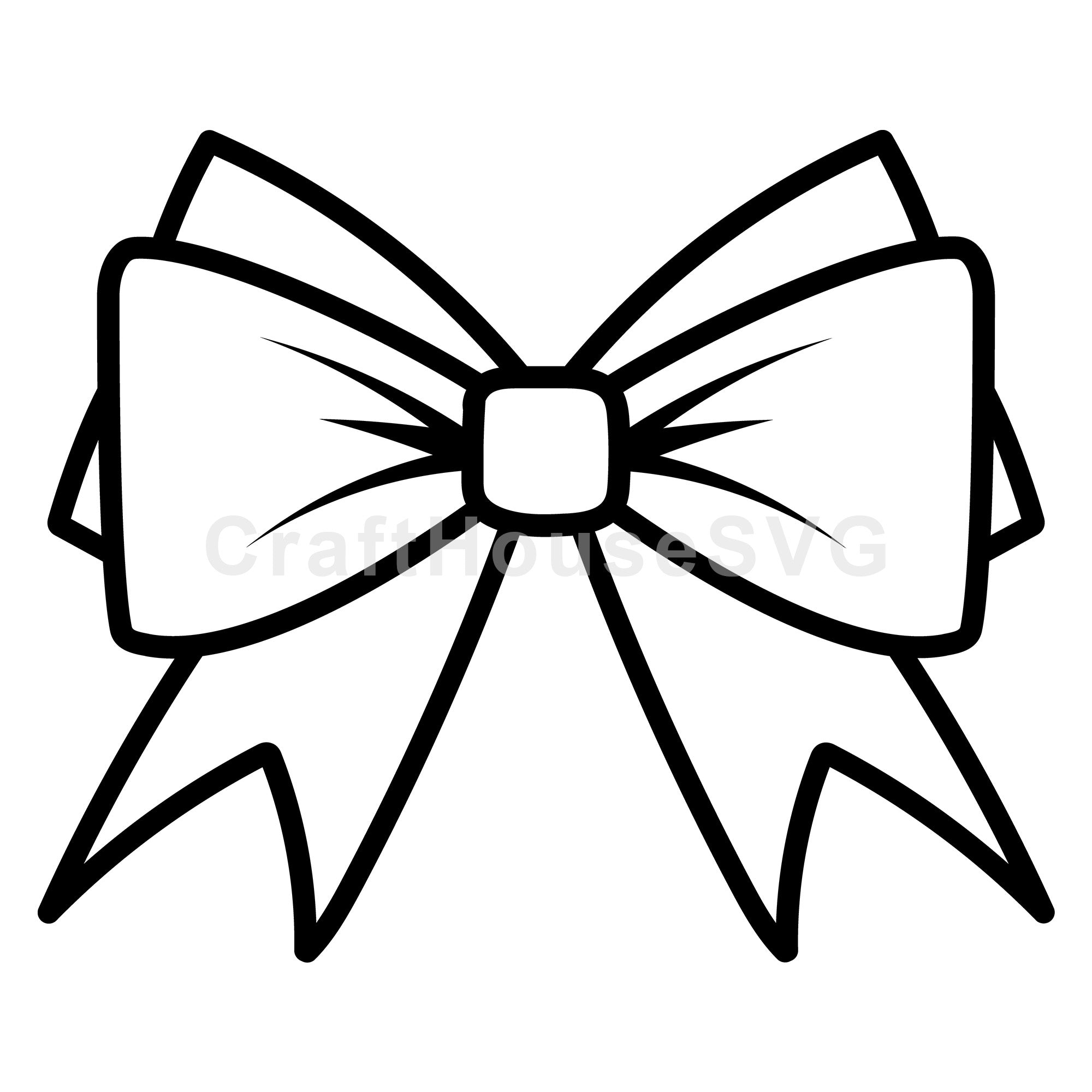 Stacked Bow with Extra Layers Outline SVG