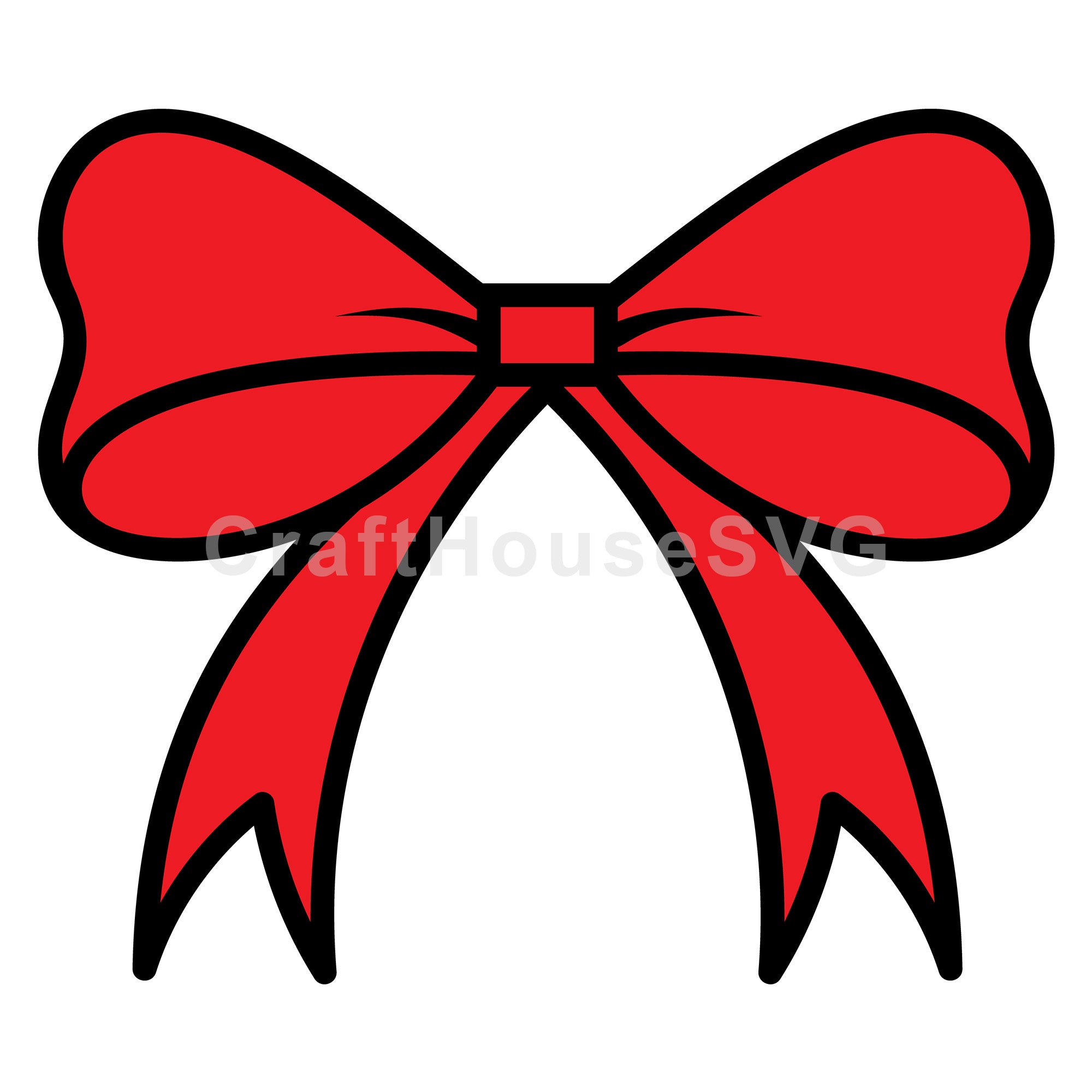 Classic Bow Layered SVG