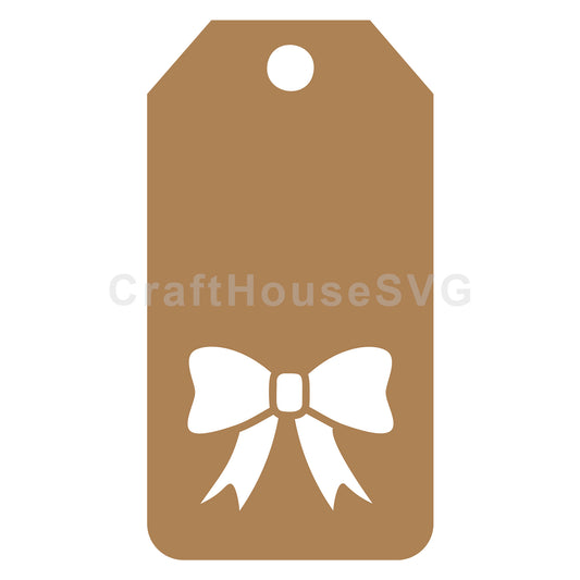 Bow Gift Tag SVG