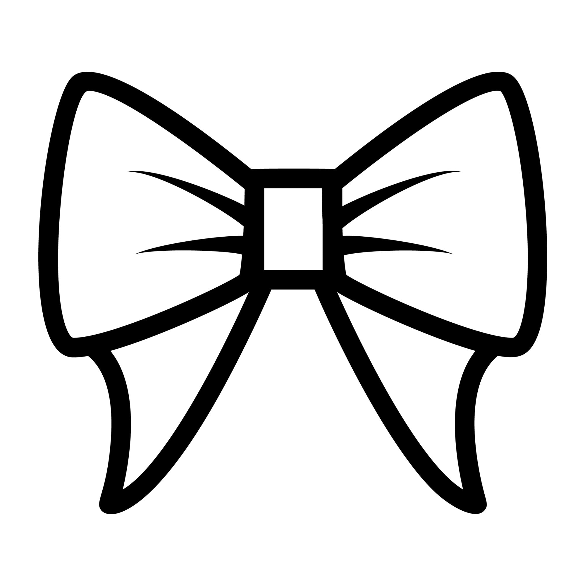 Bow Outline SVG design for Cricut, Silhouette, laser cutting, vinyl, sublimation, and craft projects.