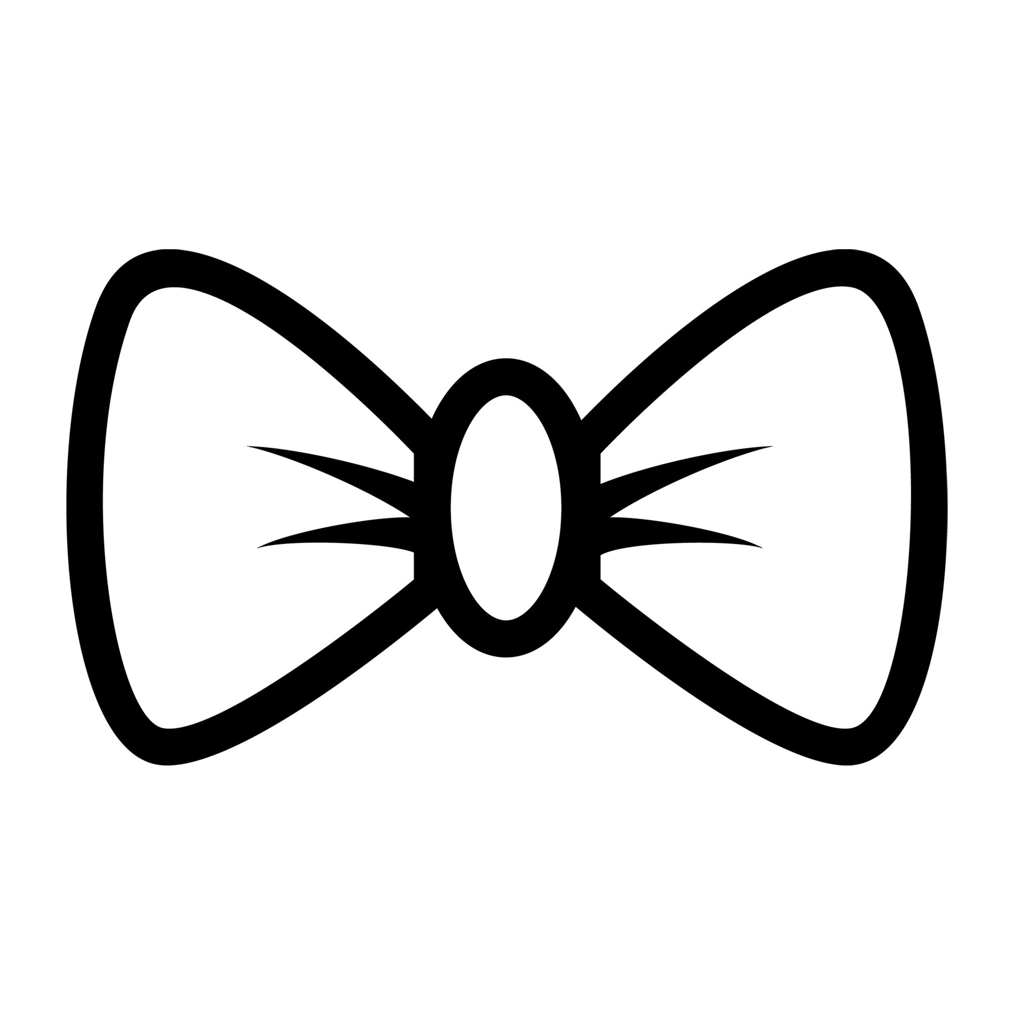 Bow Outline SVG design for Cricut, Silhouette, laser cutting, vinyl, sublimation, and craft projects.