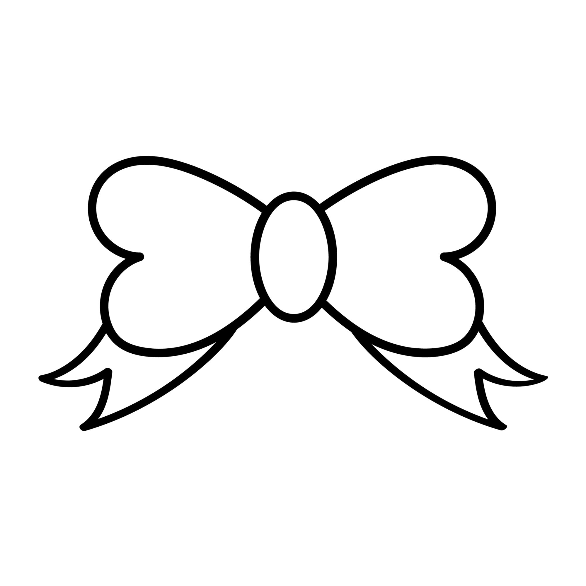 Bow Outline SVG design for Cricut, Silhouette, laser cutting, vinyl, sublimation, and craft projects.