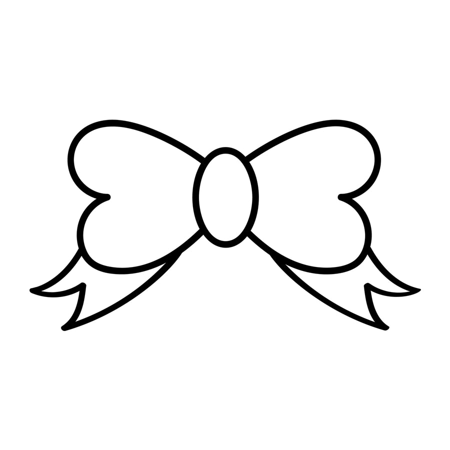 Bow Outline SVG design for Cricut, Silhouette, laser cutting, vinyl, sublimation, and craft projects.