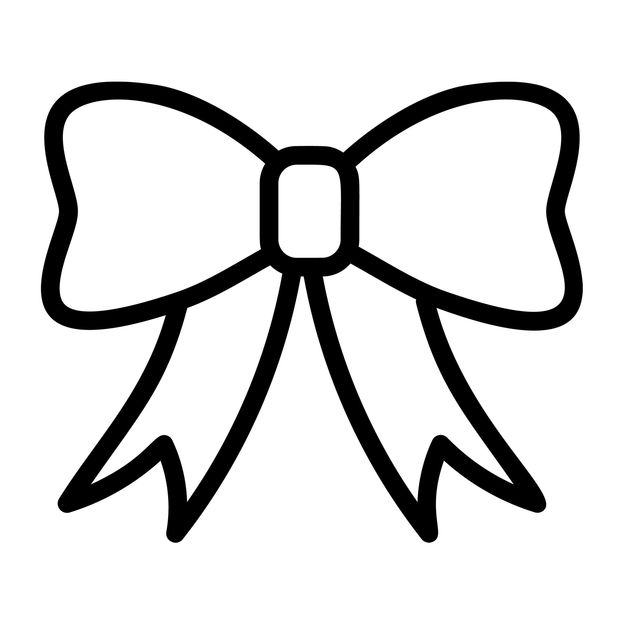 Bow Outline SVG design for Cricut, Silhouette, laser cutting, vinyl, sublimation, and craft projects.