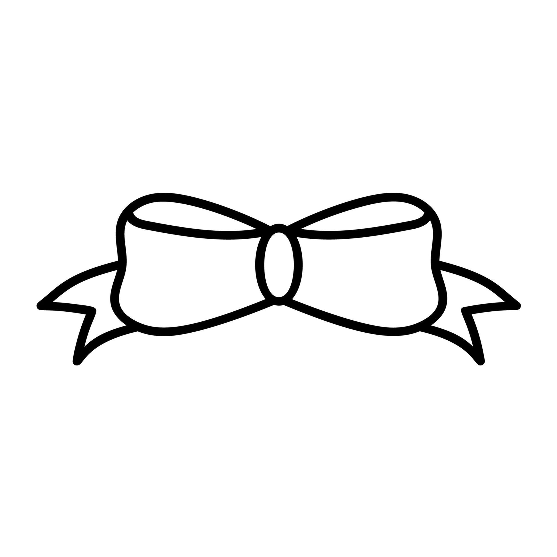 Bow Outline SVG design for Cricut, Silhouette, laser cutting, vinyl, sublimation, and craft projects.