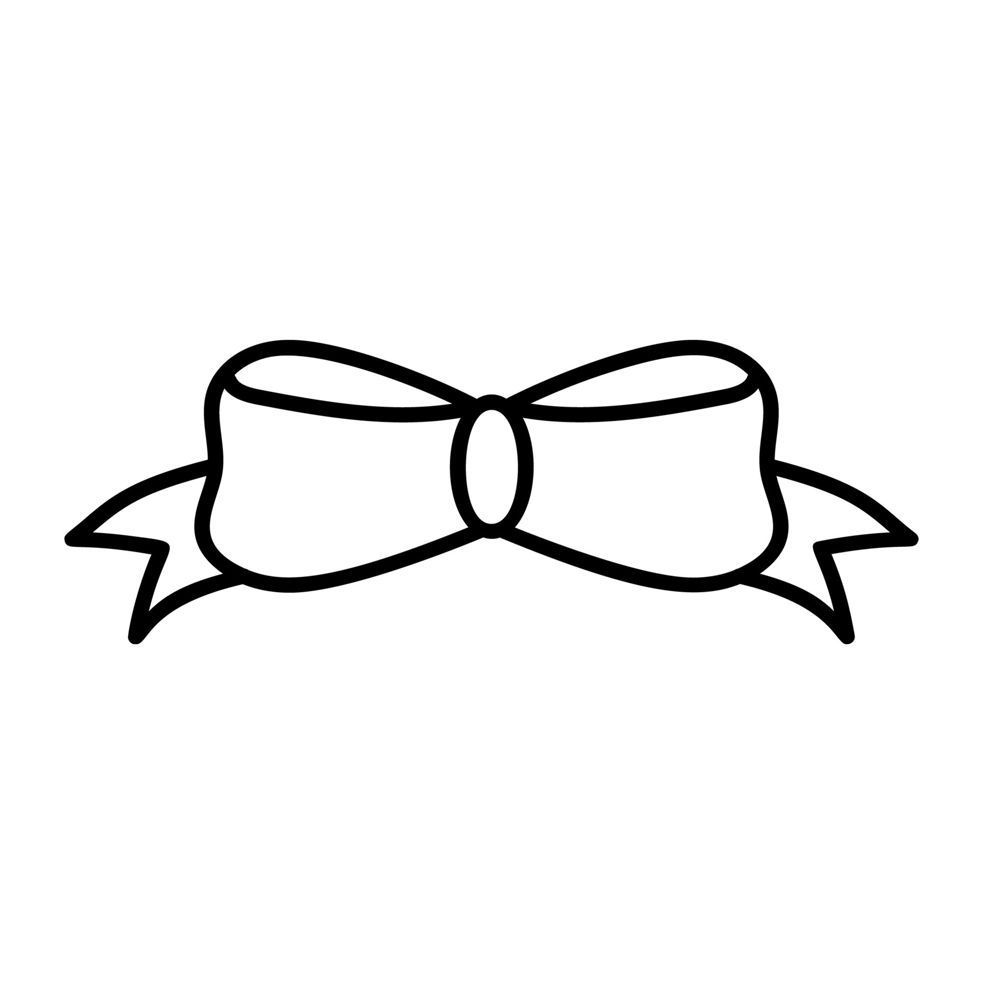 Bow Outline SVG design for Cricut, Silhouette, laser cutting, vinyl, sublimation, and craft projects.