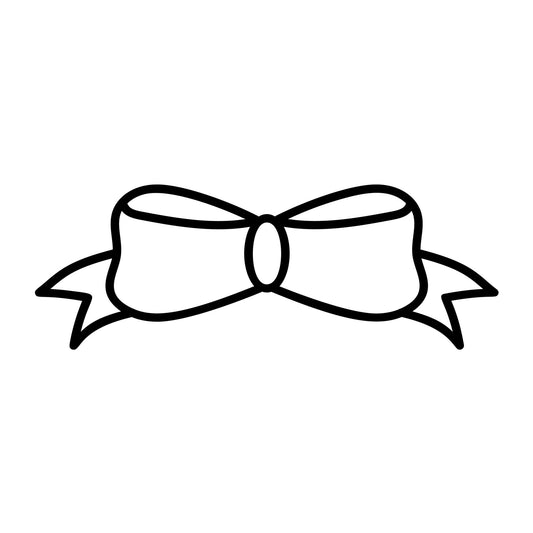 Bow Outline SVG design for Cricut, Silhouette, laser cutting, vinyl, sublimation, and craft projects.