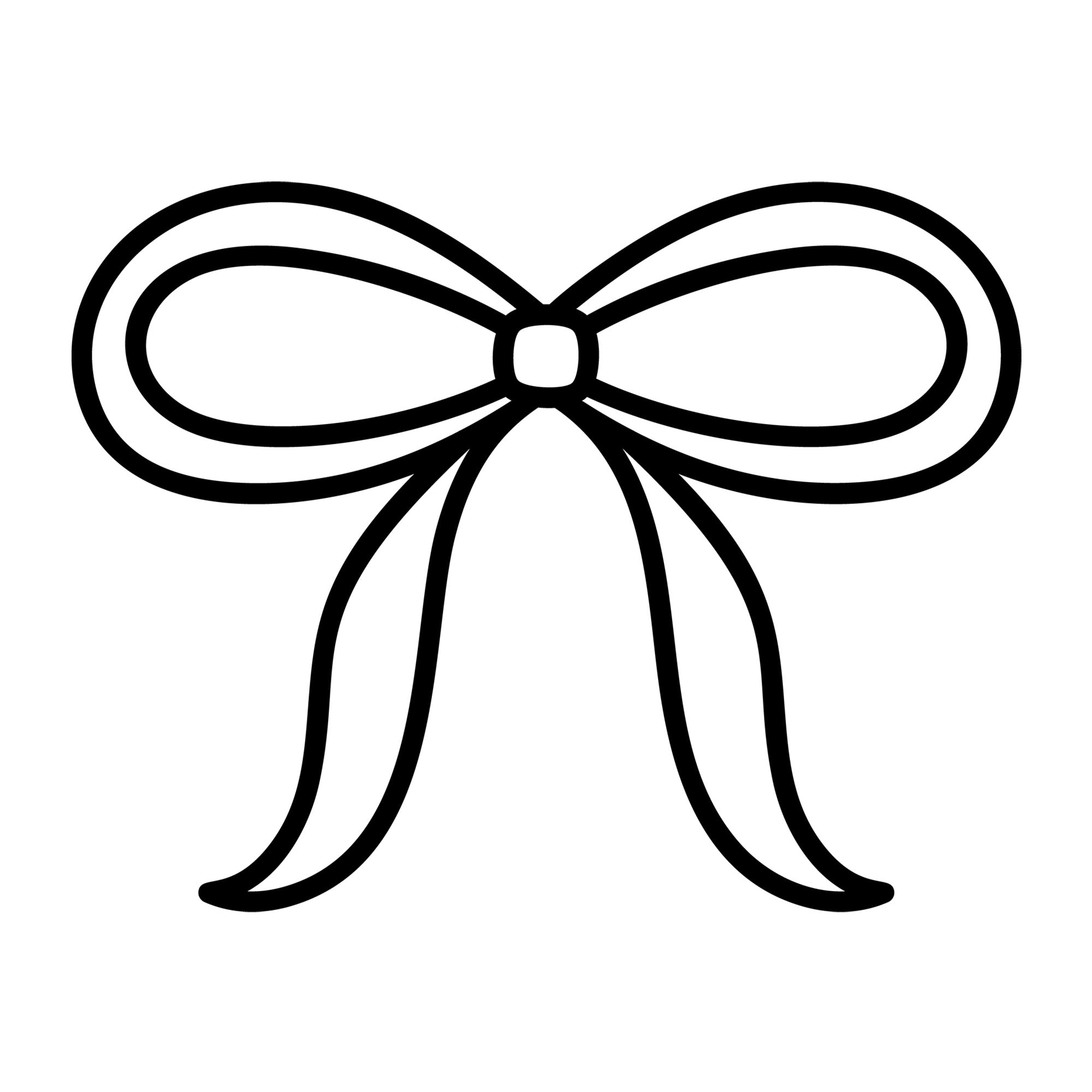 Bow Outline SVG design for Cricut, Silhouette, laser cutting, vinyl, sublimation, and craft projects.