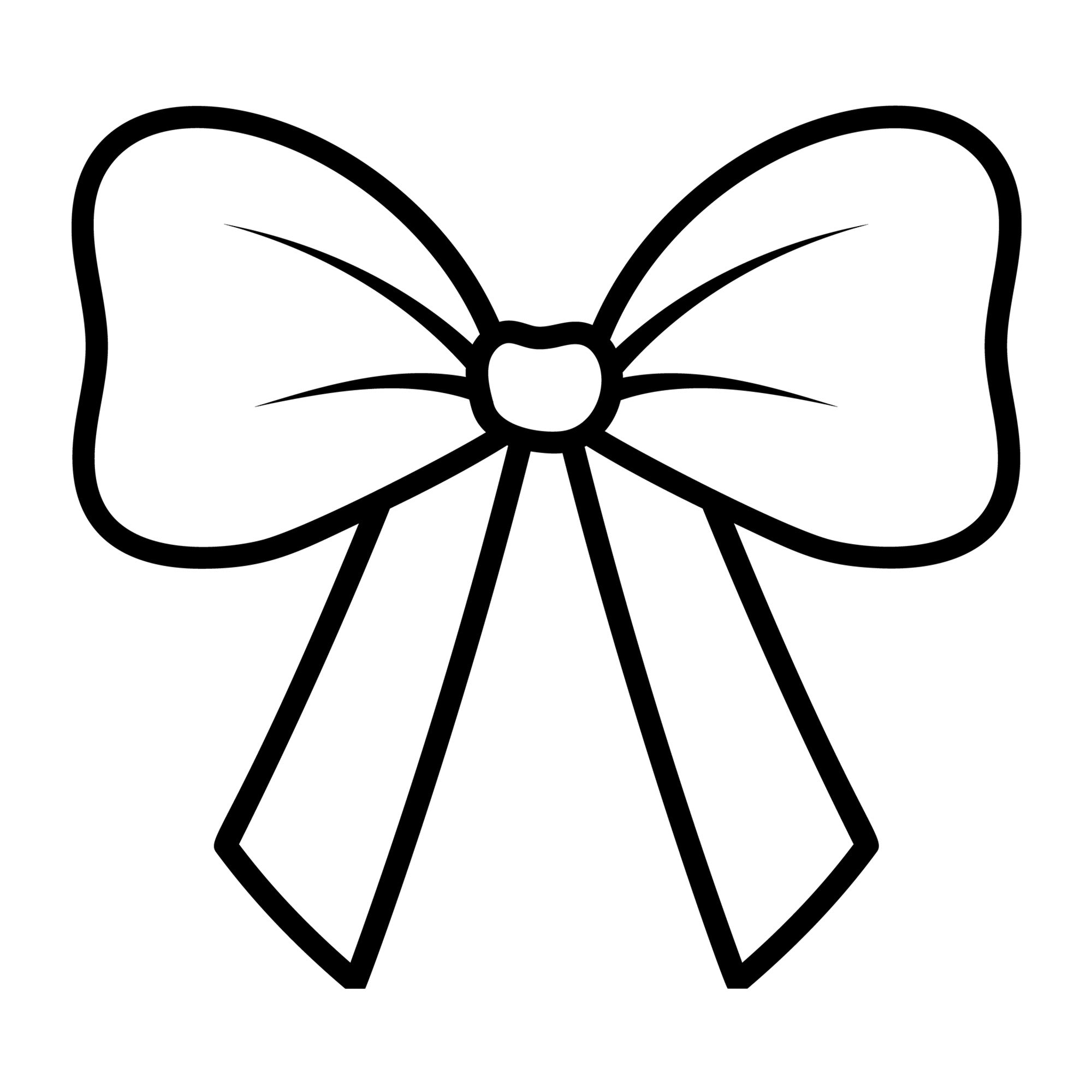 Bow Outline SVG design for Cricut, Silhouette, laser cutting, vinyl, sublimation, and craft projects.