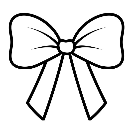 Bow Outline SVG design for Cricut, Silhouette, laser cutting, vinyl, sublimation, and craft projects.