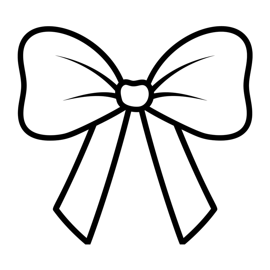 Bow Outline SVG design for Cricut, Silhouette, laser cutting, vinyl, sublimation, and craft projects.