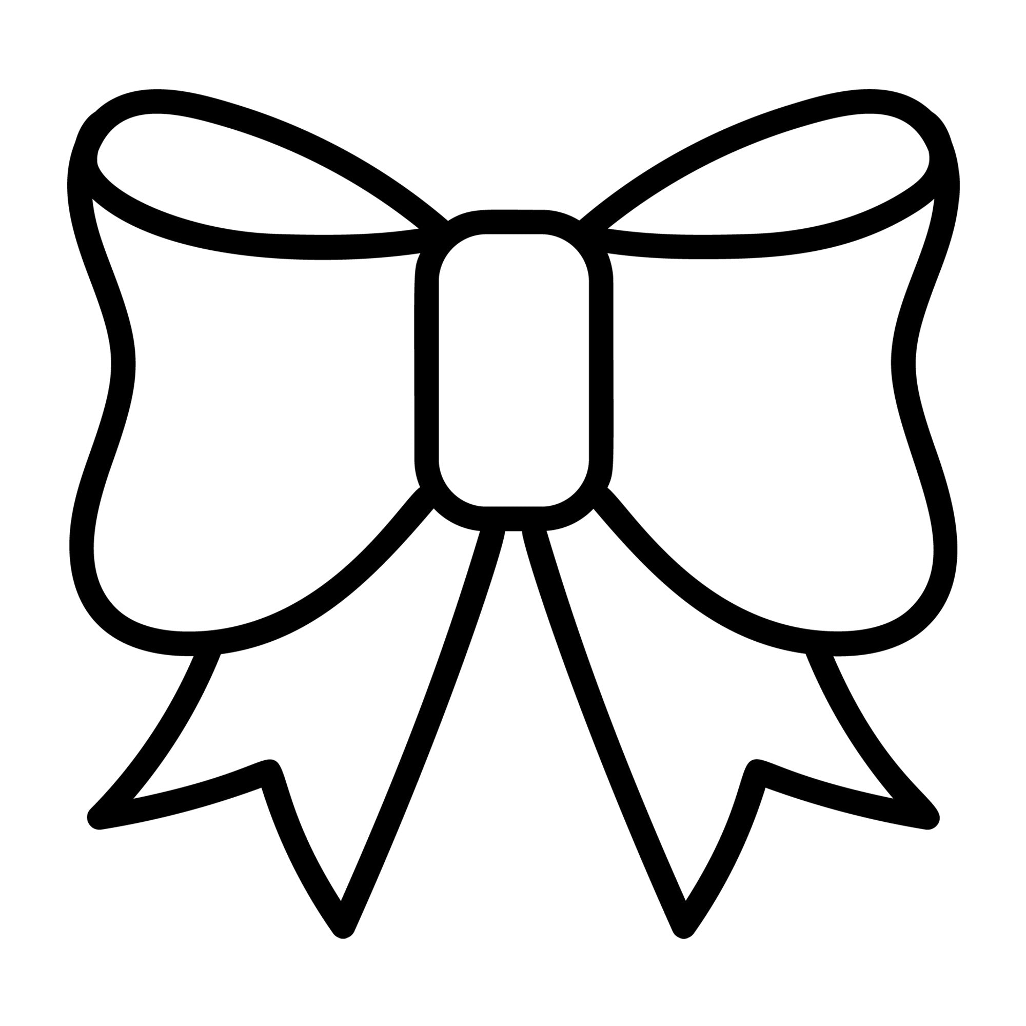 Bow Outline SVG design for Cricut, Silhouette, laser cutting, vinyl, sublimation, and craft projects.