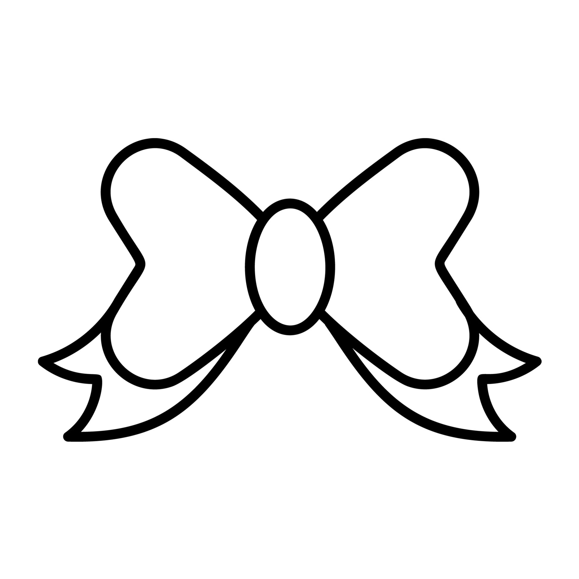 Bow Outline SVG design for Cricut, Silhouette, laser cutting, vinyl, sublimation, and craft projects.