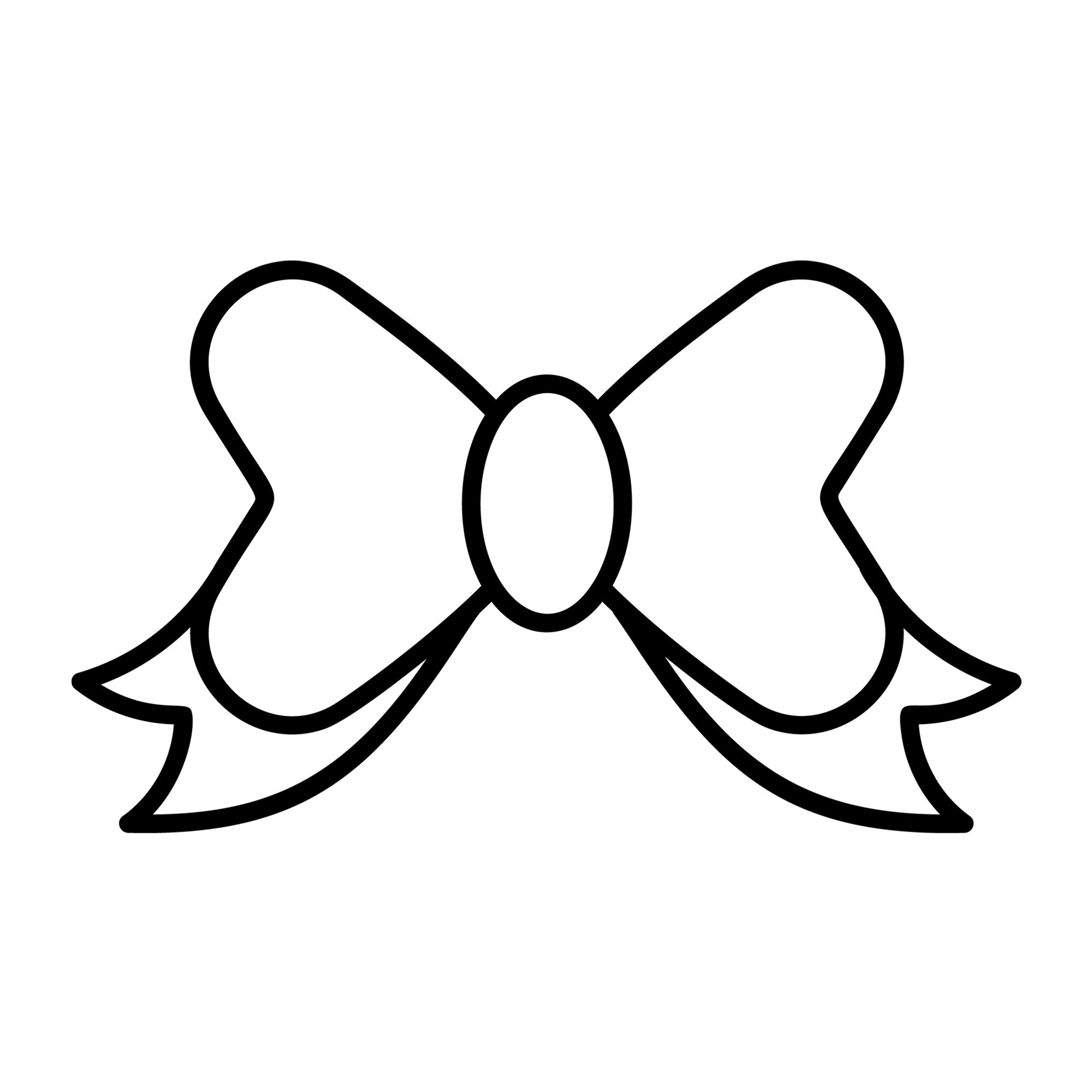 Bow Outline SVG design for Cricut, Silhouette, laser cutting, vinyl, sublimation, and craft projects.