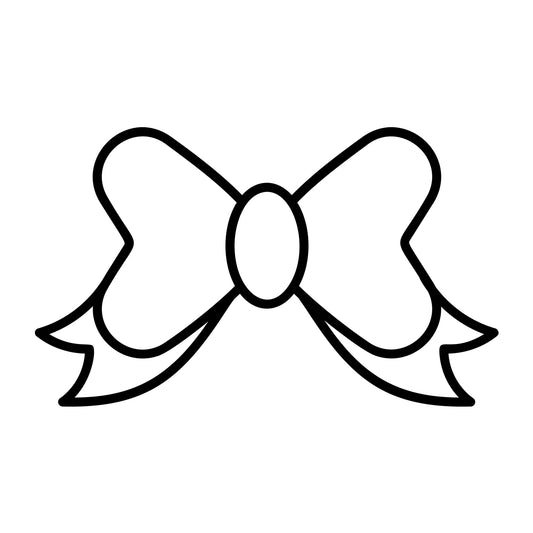 Bow Outline SVG design for Cricut, Silhouette, laser cutting, vinyl, sublimation, and craft projects.