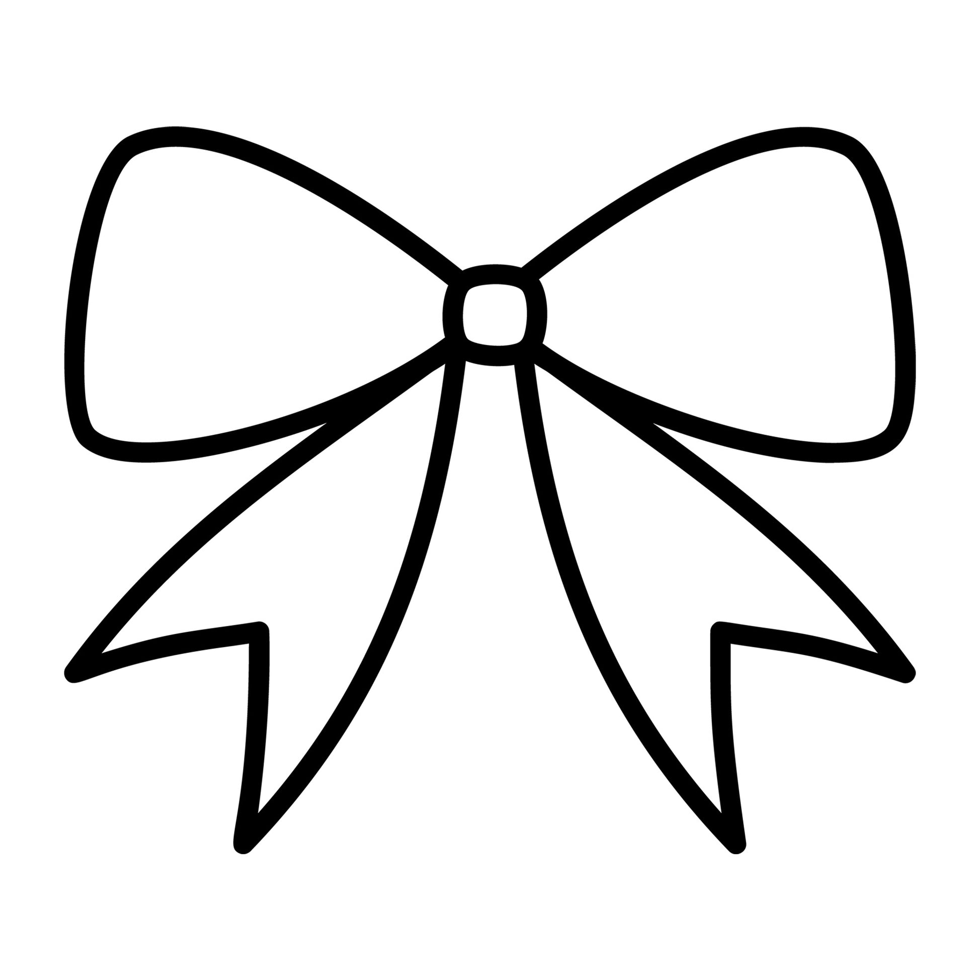 Bow Outline SVG design for Cricut, Silhouette, laser cutting, vinyl, sublimation, and craft projects.