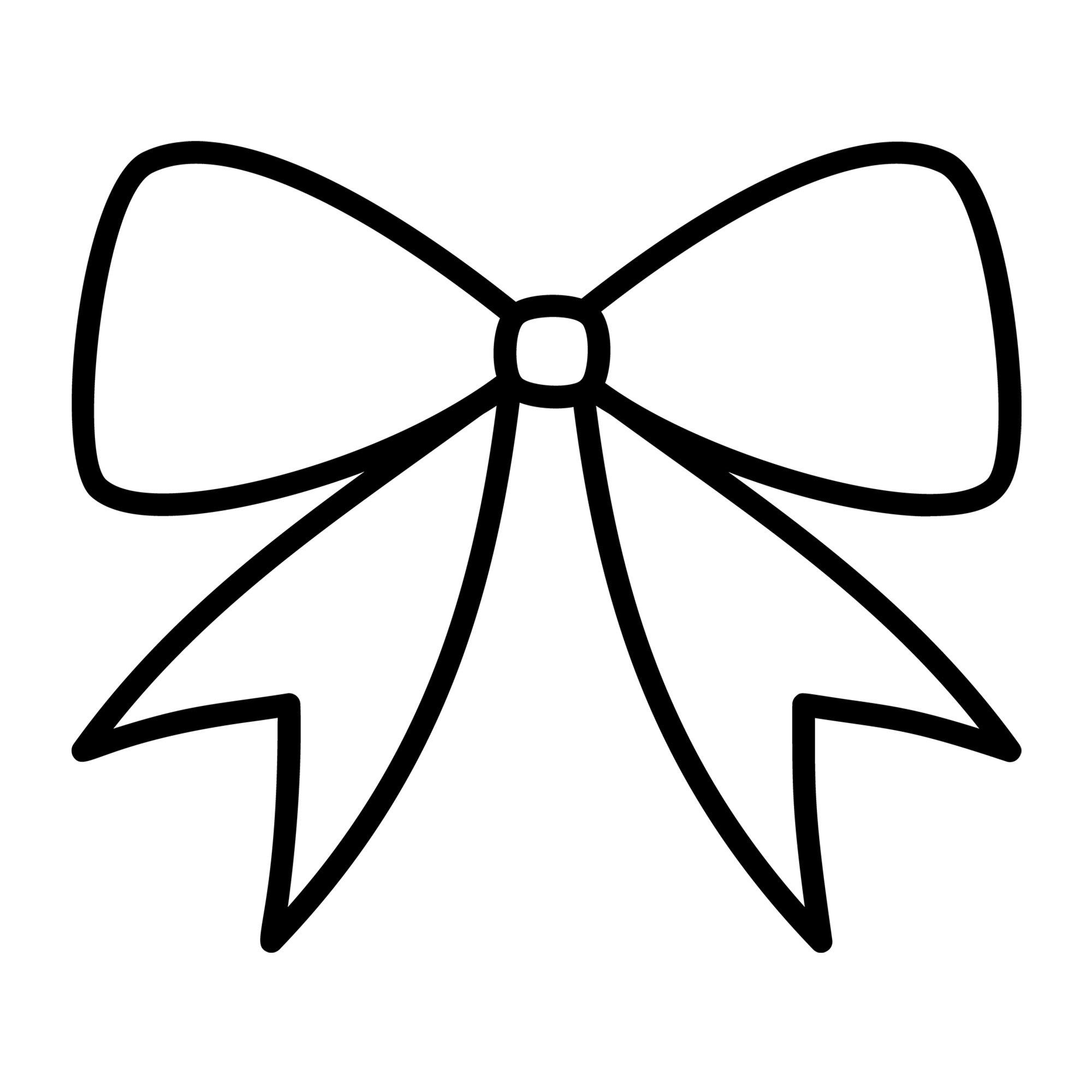 Bow Outline SVG design for Cricut, Silhouette, laser cutting, vinyl, sublimation, and craft projects.