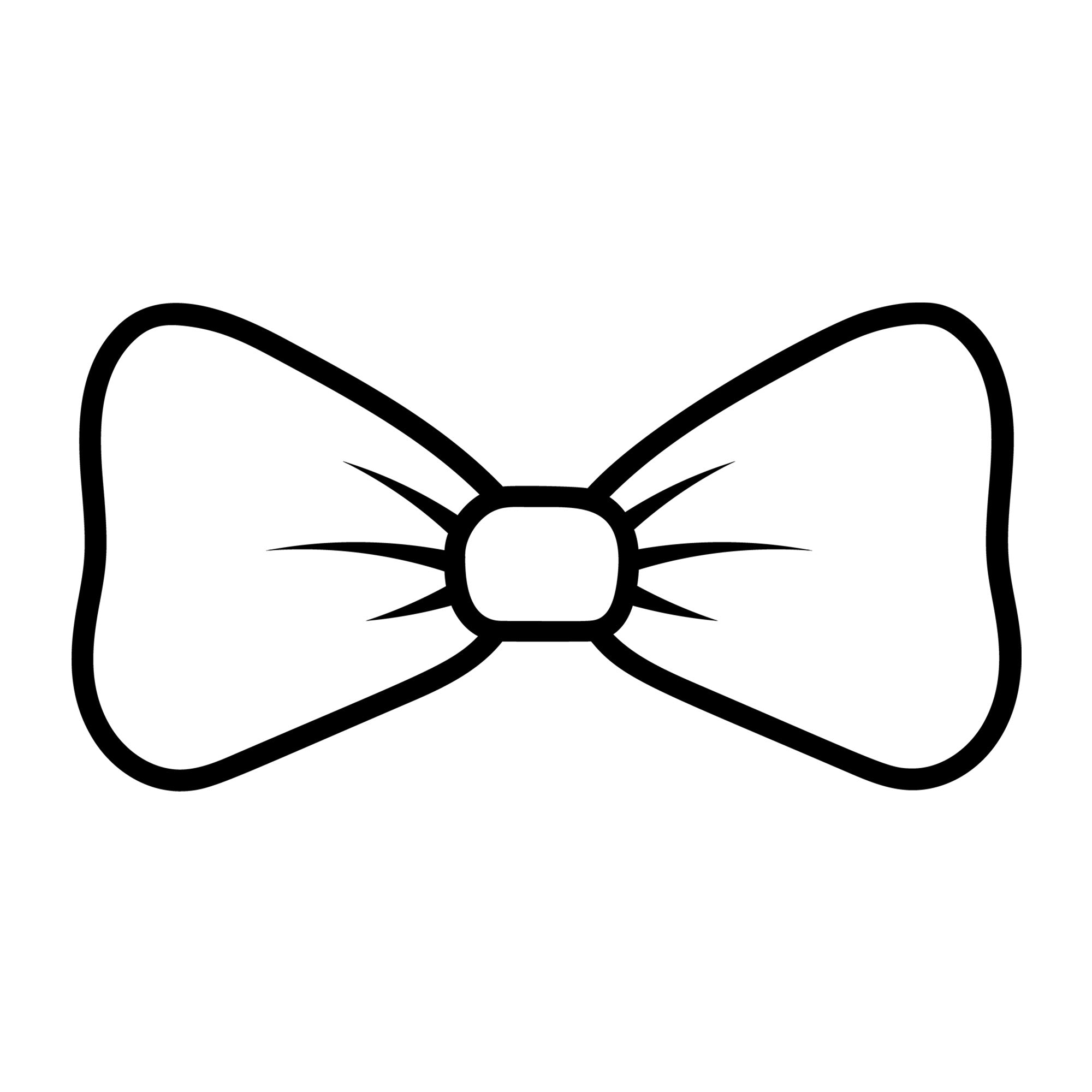 Bow Outline SVG design for Cricut, Silhouette, laser cutting, vinyl, sublimation, and craft projects.