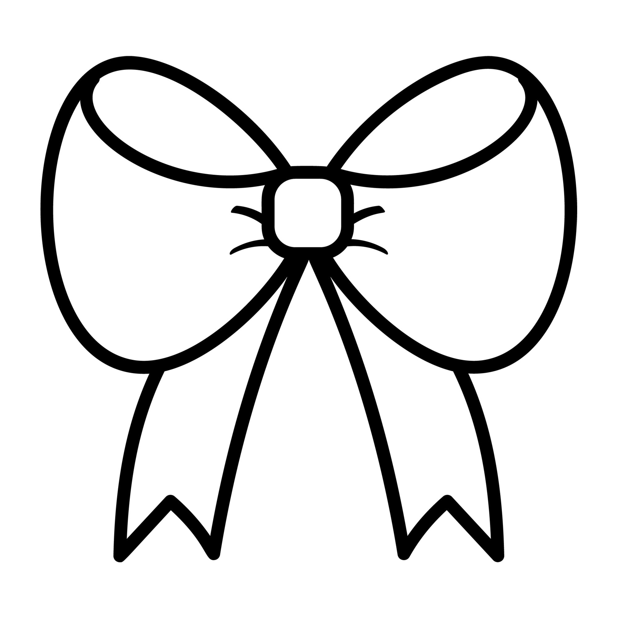 Bow Outline SVG design for Cricut, Silhouette, laser cutting, vinyl, sublimation, and craft projects.
