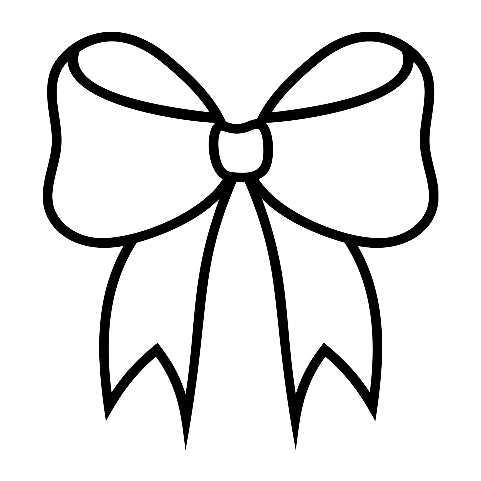Bow Outline SVG design for Cricut, Silhouette, laser cutting, vinyl, sublimation, and craft projects.
