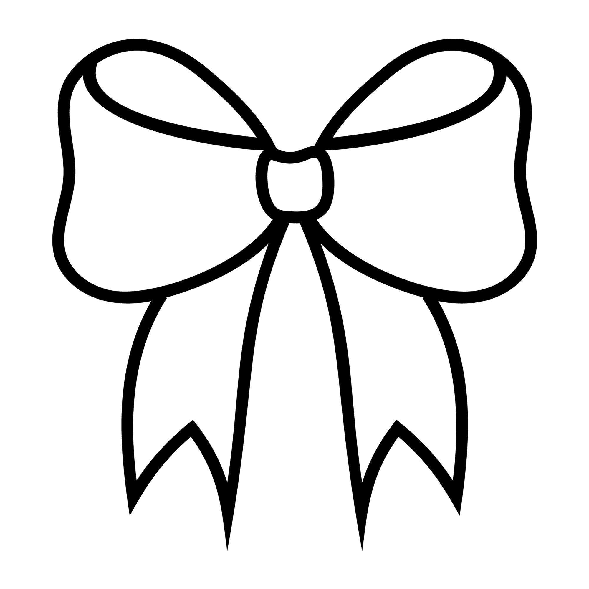Bow Outline SVG design for Cricut, Silhouette, laser cutting, vinyl, sublimation, and craft projects.