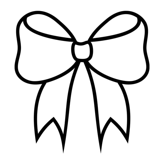 Bow Outline SVG design for Cricut, Silhouette, laser cutting, vinyl, sublimation, and craft projects.