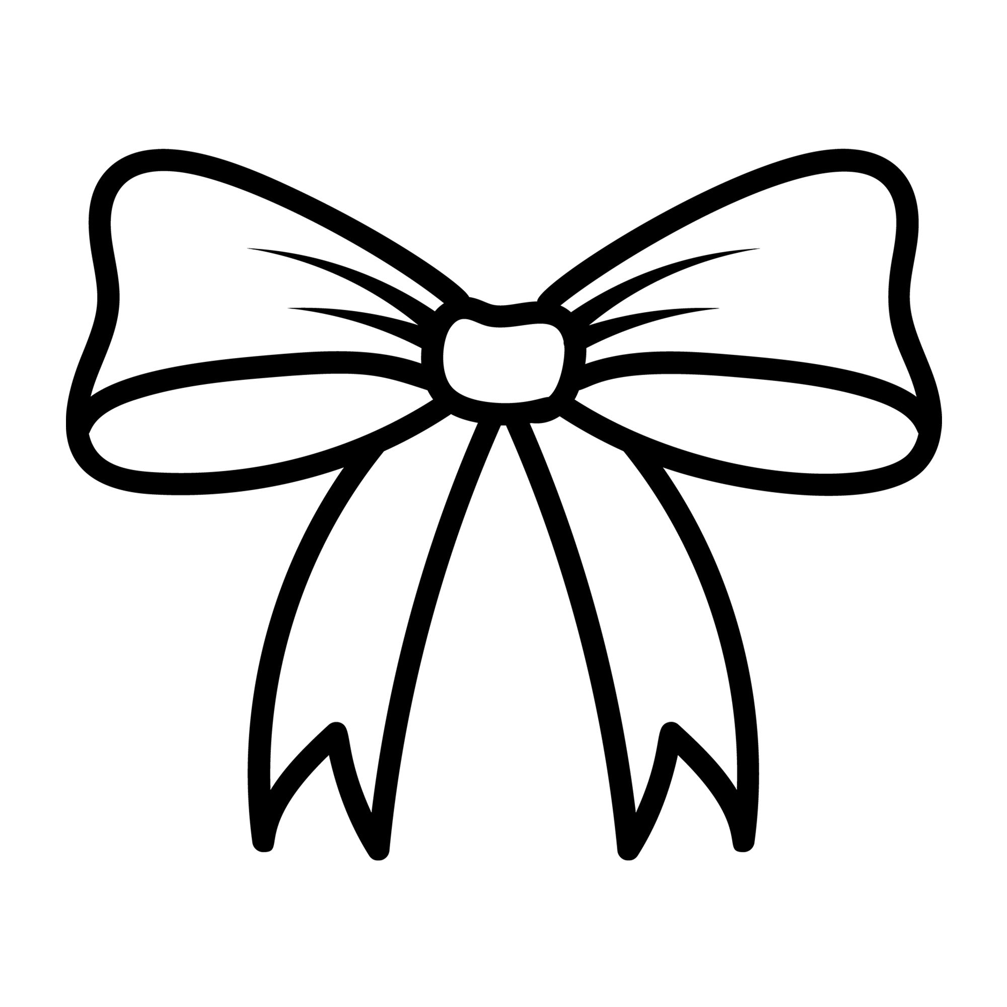Bow Outline SVG design for Cricut, Silhouette, laser cutting, vinyl, sublimation, and craft projects.