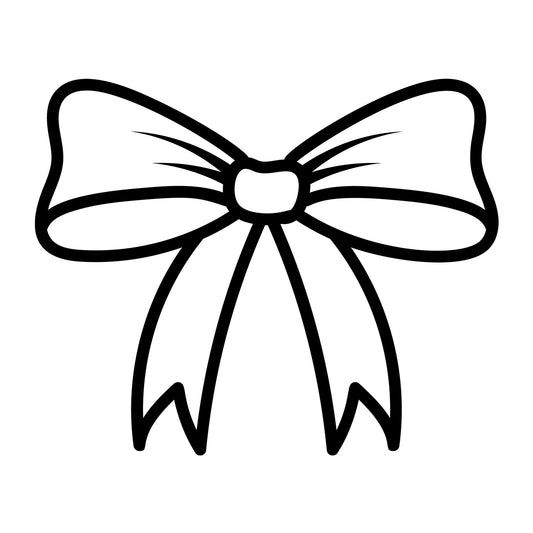 Bow Outline SVG design for Cricut, Silhouette, laser cutting, vinyl, sublimation, and craft projects.