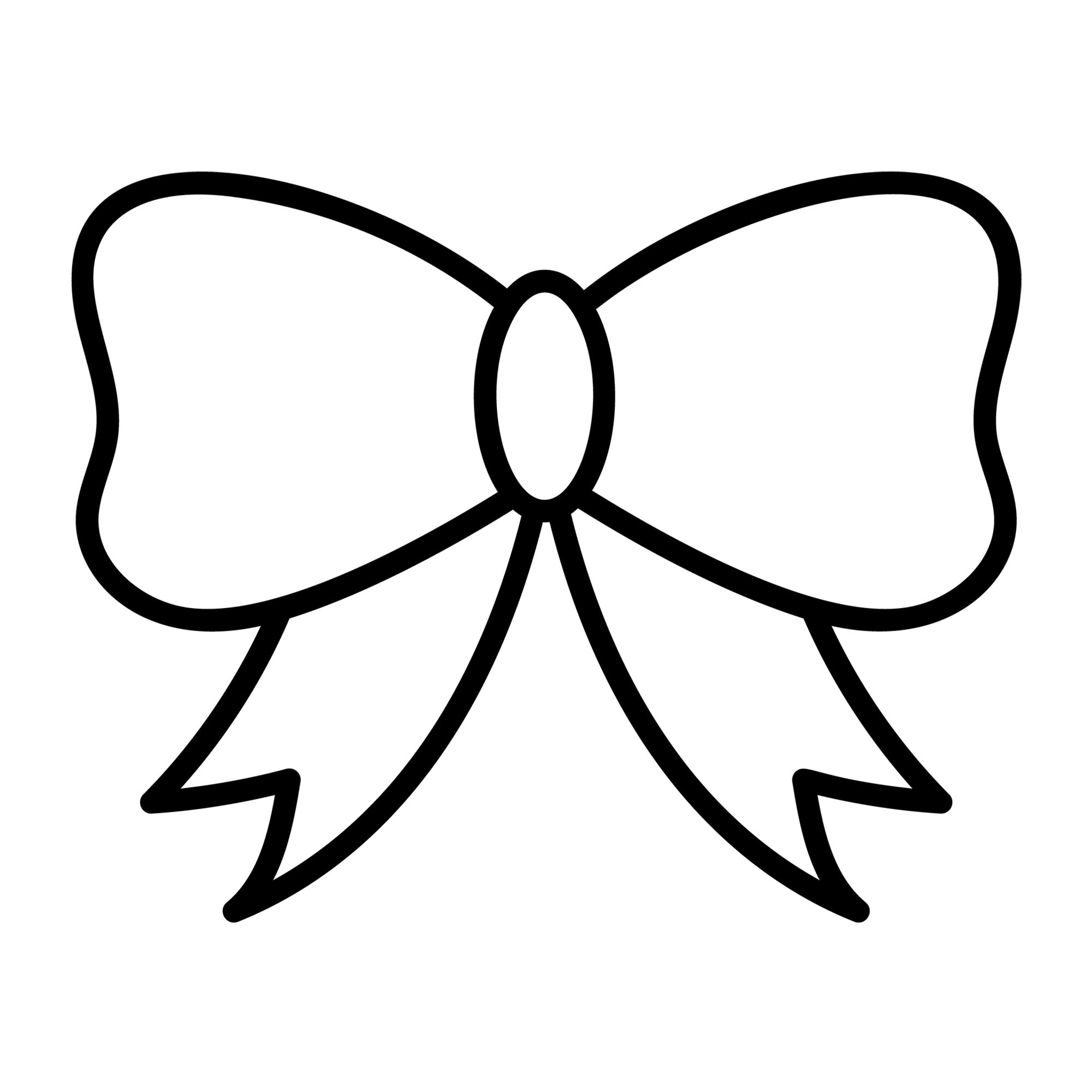 Bow Outline SVG design for Cricut, Silhouette, laser cutting, vinyl, sublimation, and craft projects.