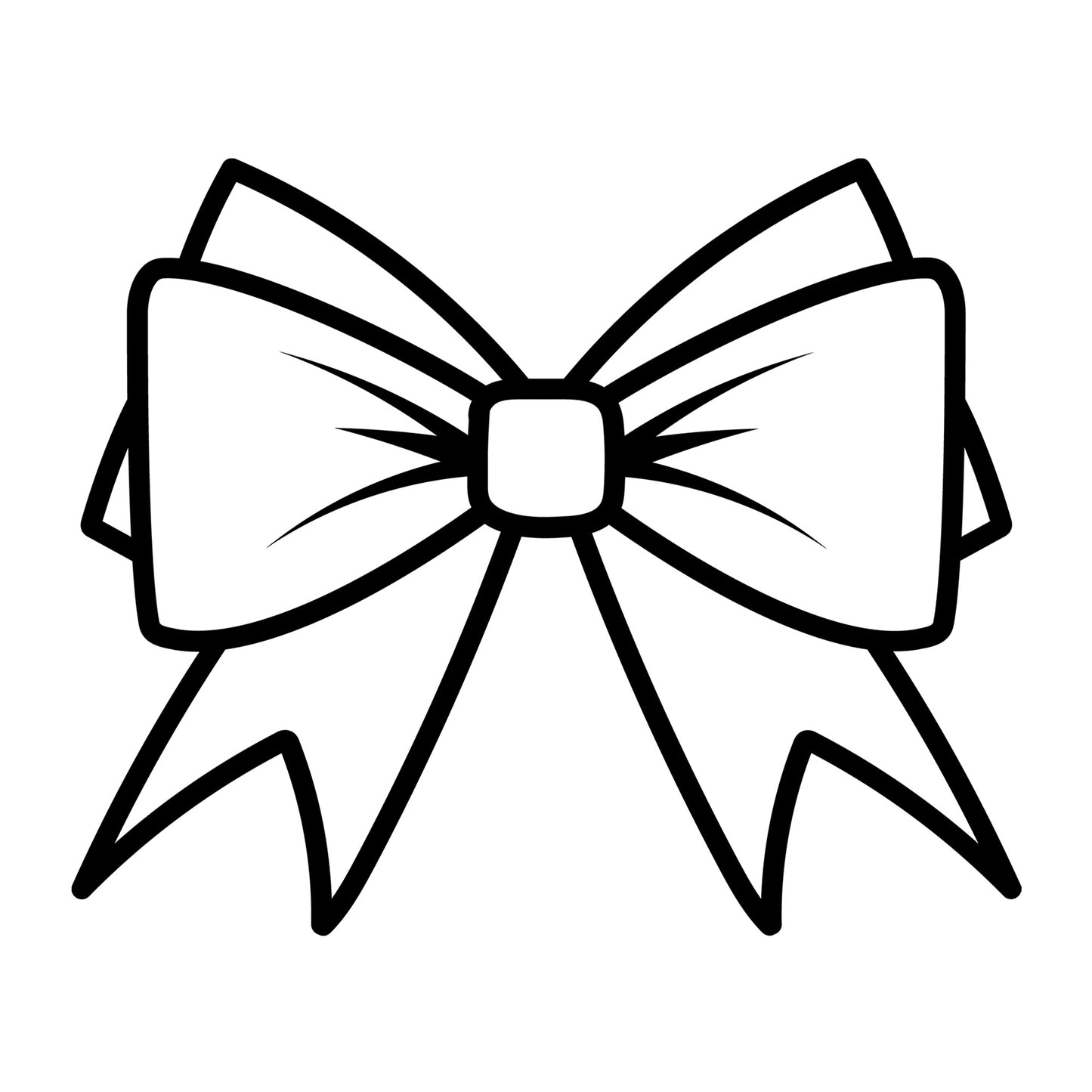 Bow Outline SVG design for Cricut, Silhouette, laser cutting, vinyl, sublimation, and craft projects.
