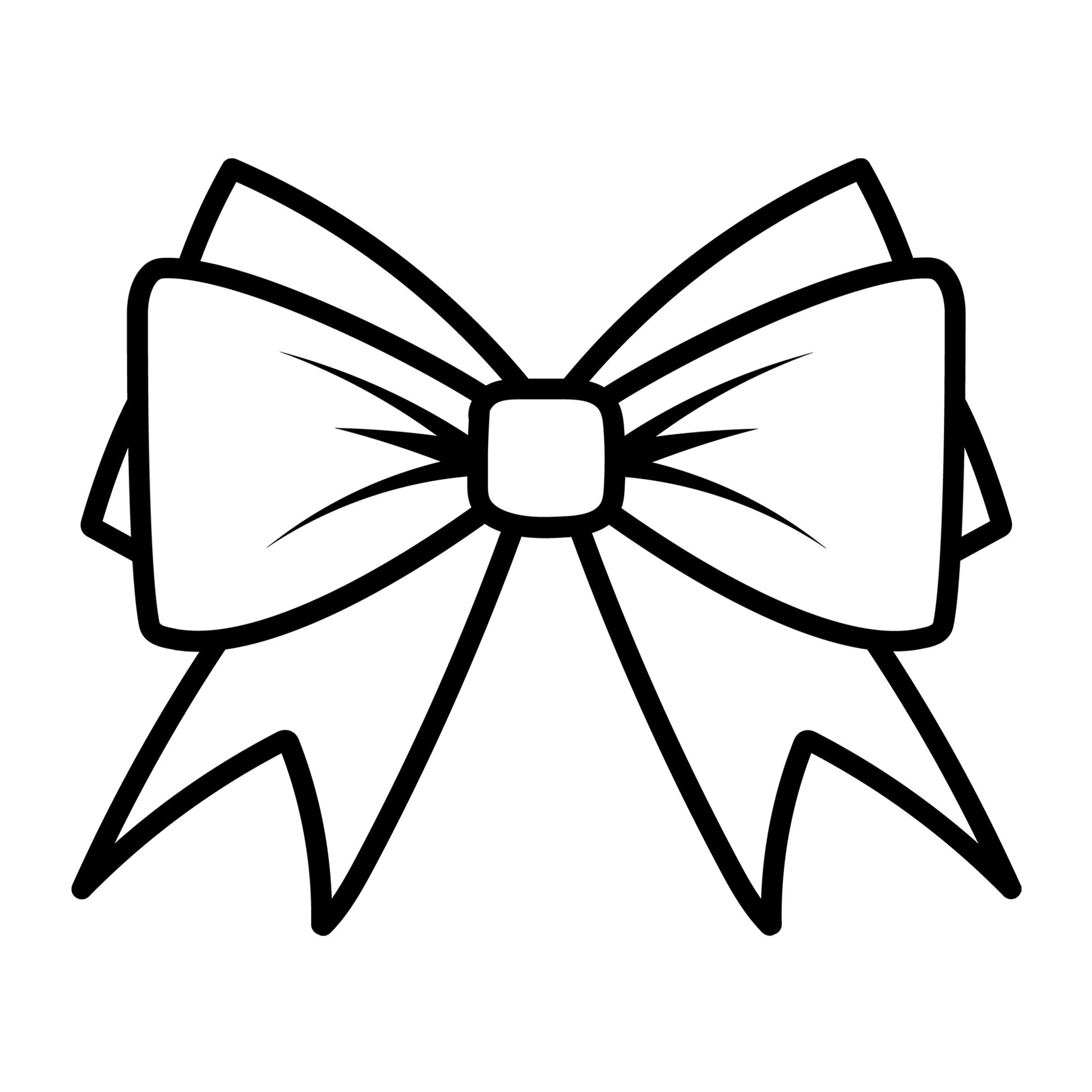 Bow Outline SVG design for Cricut, Silhouette, laser cutting, vinyl, sublimation, and craft projects.