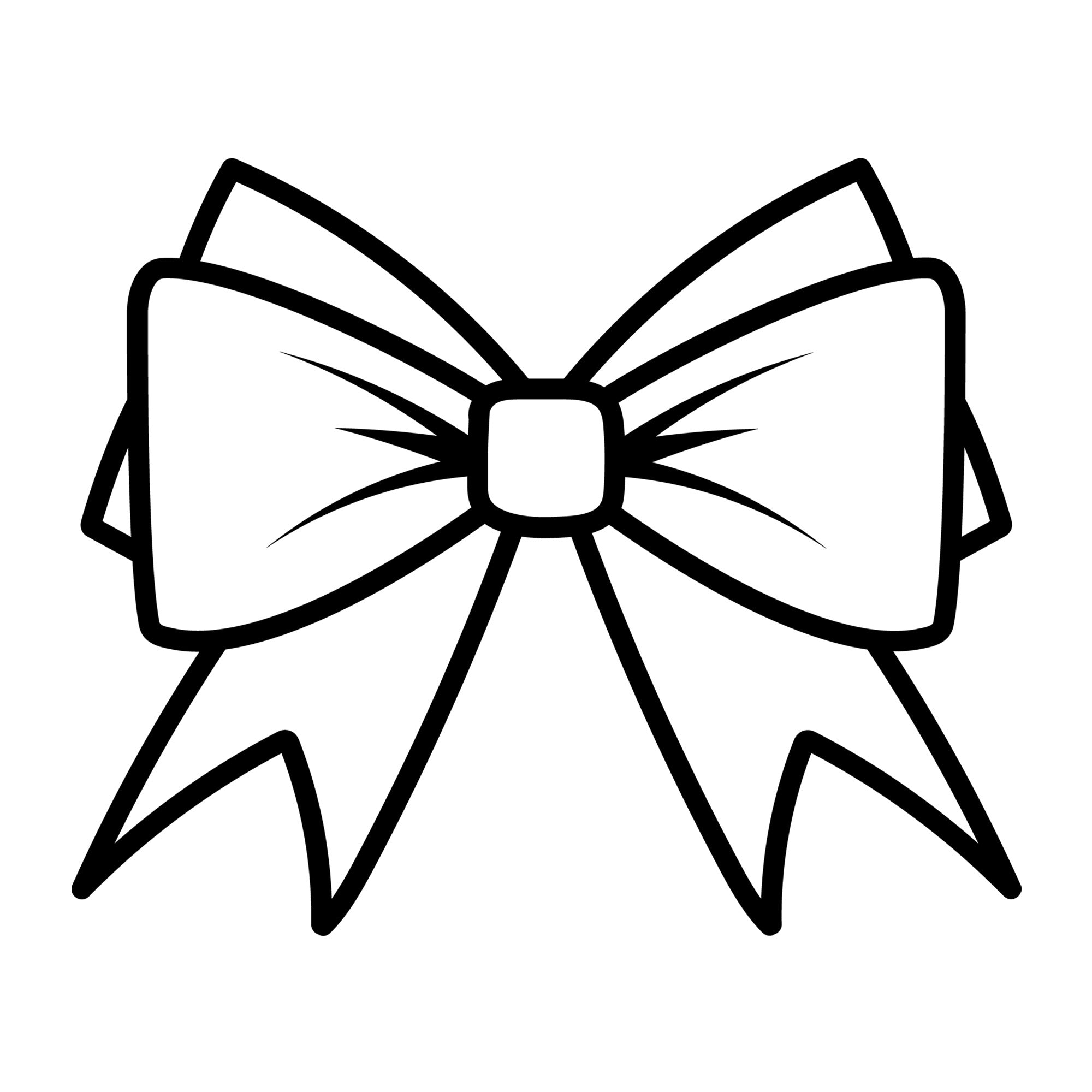 Bow Outline SVG design for Cricut, Silhouette, laser cutting, vinyl, sublimation, and craft projects.