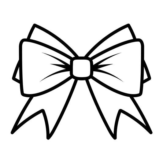 Bow Outline SVG design for Cricut, Silhouette, laser cutting, vinyl, sublimation, and craft projects.