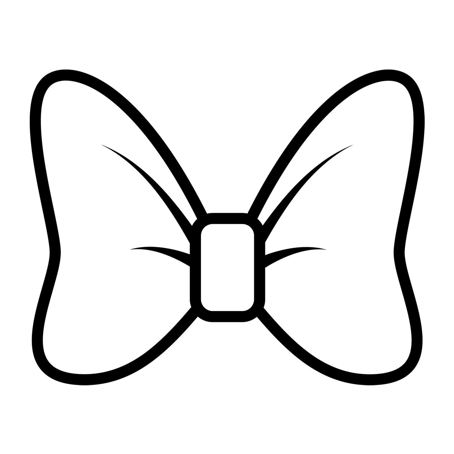 Bow Outline SVG design for Cricut, Silhouette, laser cutting, vinyl, sublimation, and craft projects.